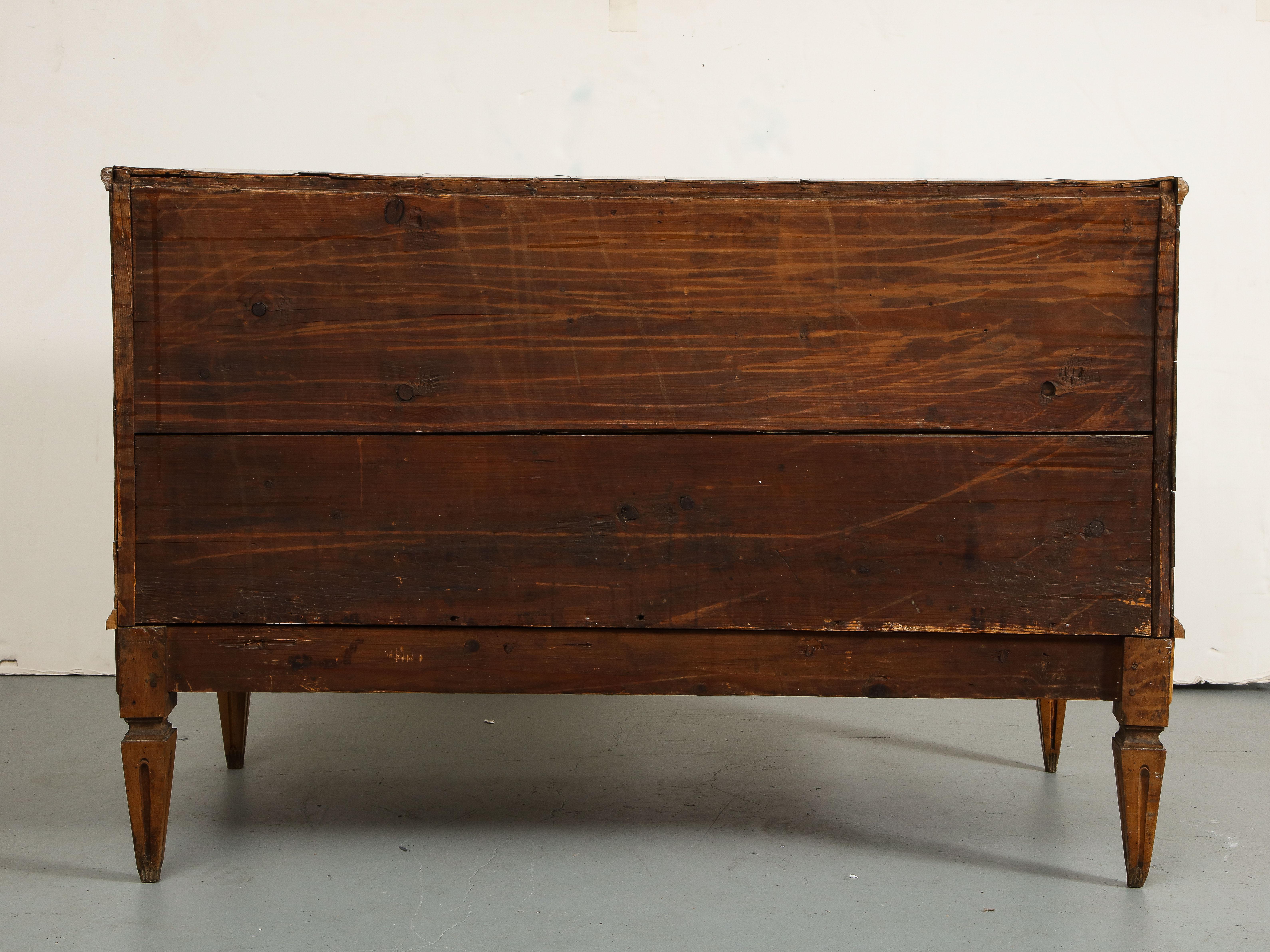 19th Century Louis XVI Style French Oak Chest with Original Bronze Hardware For Sale 15