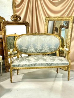 19th Century Louis XVI Style Giltwood Sofa