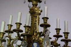 19th Century Louis XVI Style Gilt Bronze, Crystal and Rock Crystal Chandelier