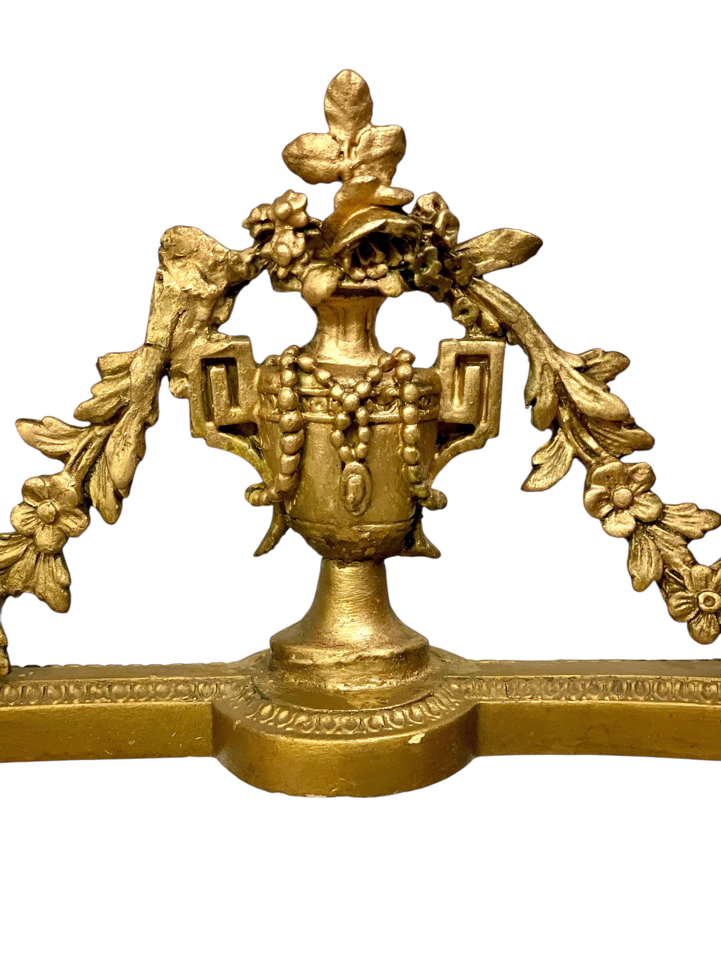 19th Century Louis XVI Style Giltwood and Marble Top Console For Sale 13