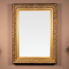 19th Century Louis XVI Style Giltwood Mirror 81.5"H