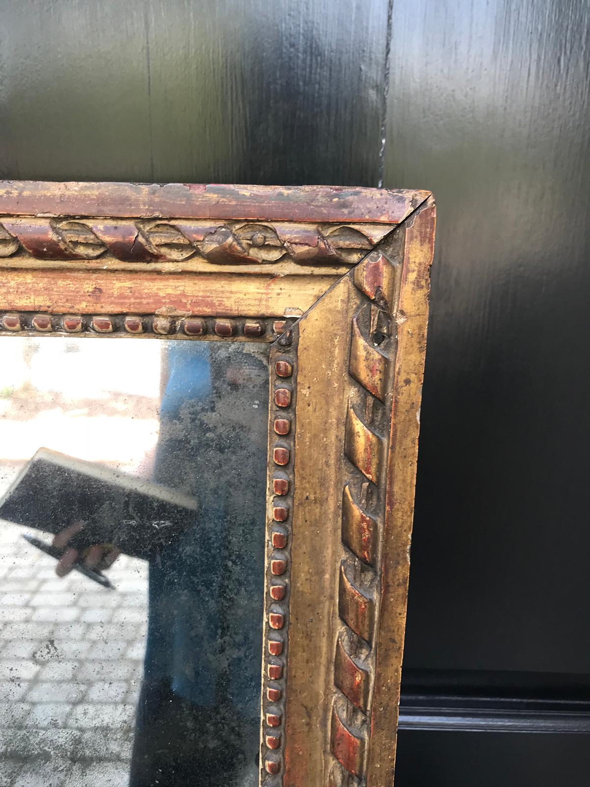 19th Century Louis XVI Style Giltwood Mirror In Good Condition In Atlanta, GA