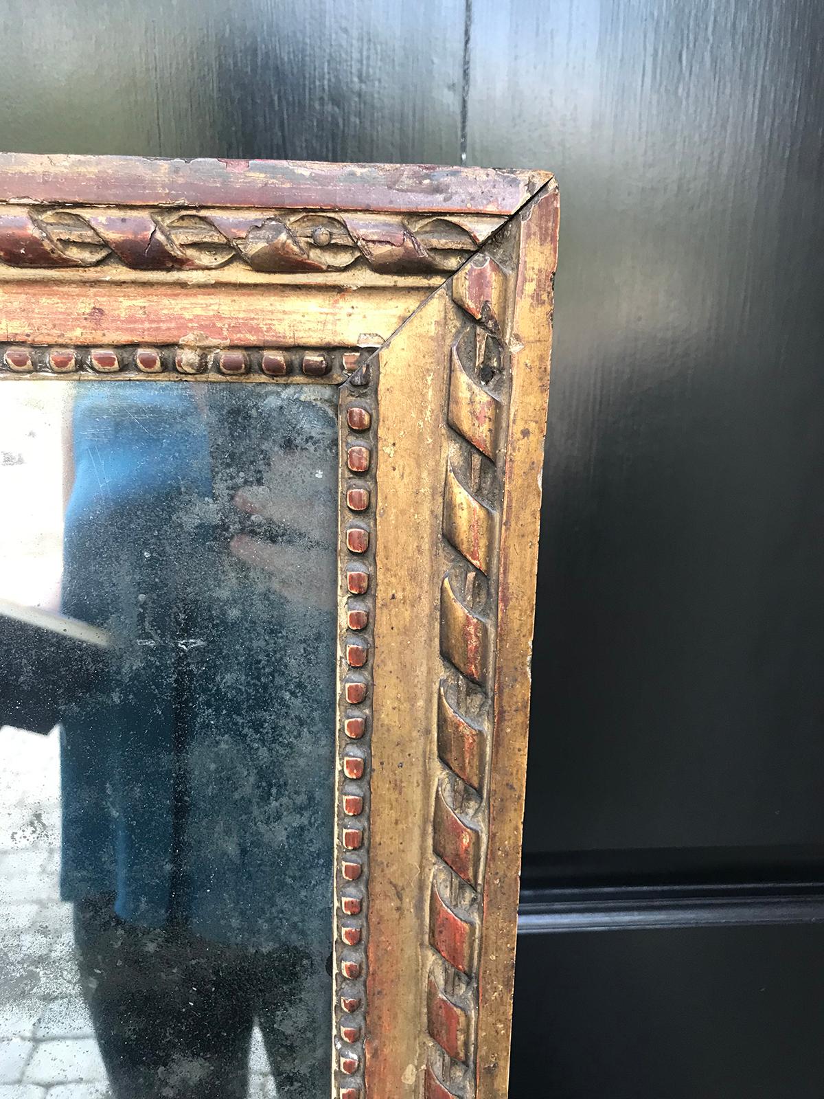 19th Century Louis XVI Style Giltwood Mirror 1