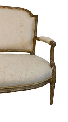 19th Century Louis XVI Style Giltwood Sette