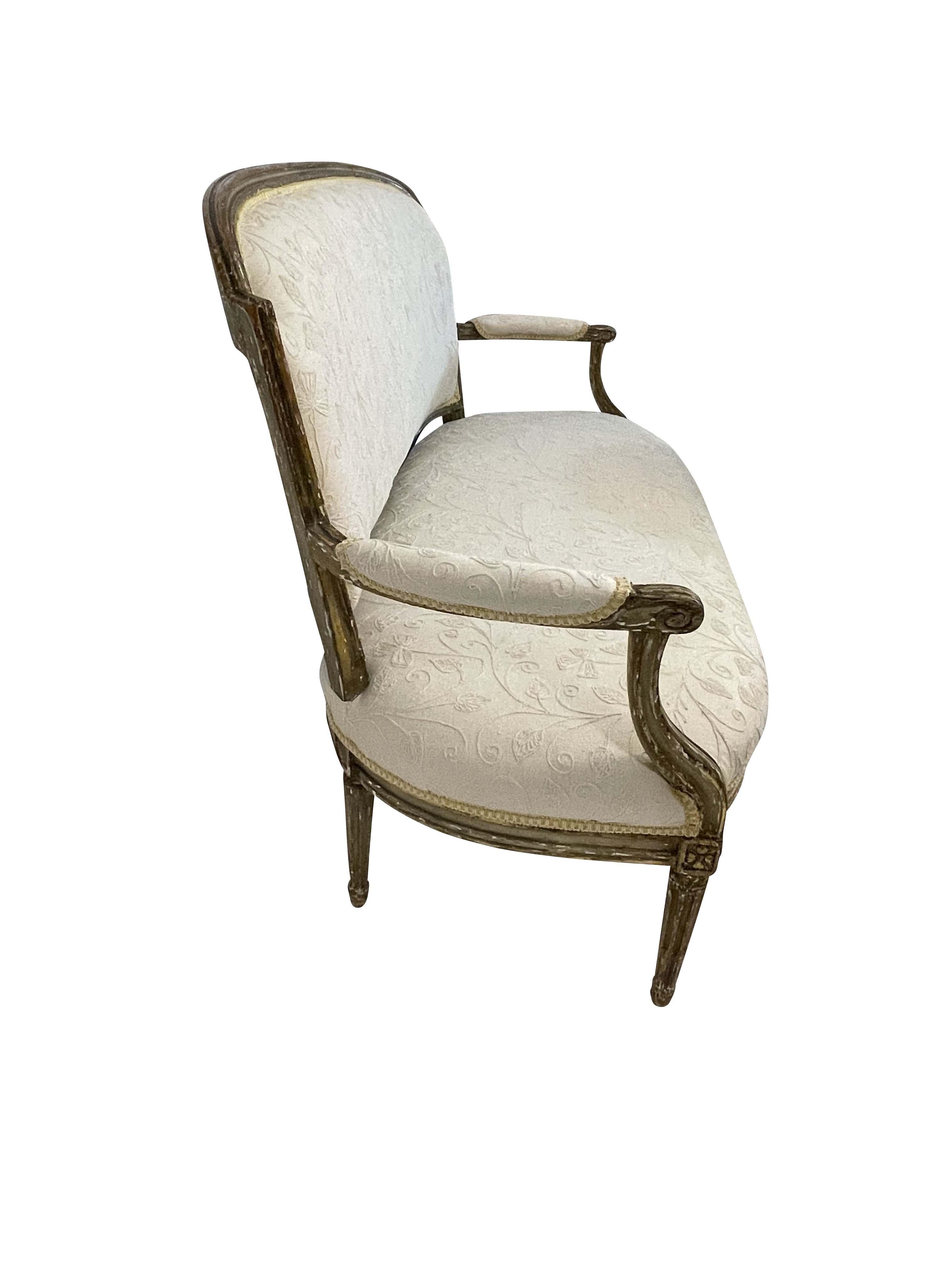19th Century Louis XVI Style Giltwood Settee  For Sale 1