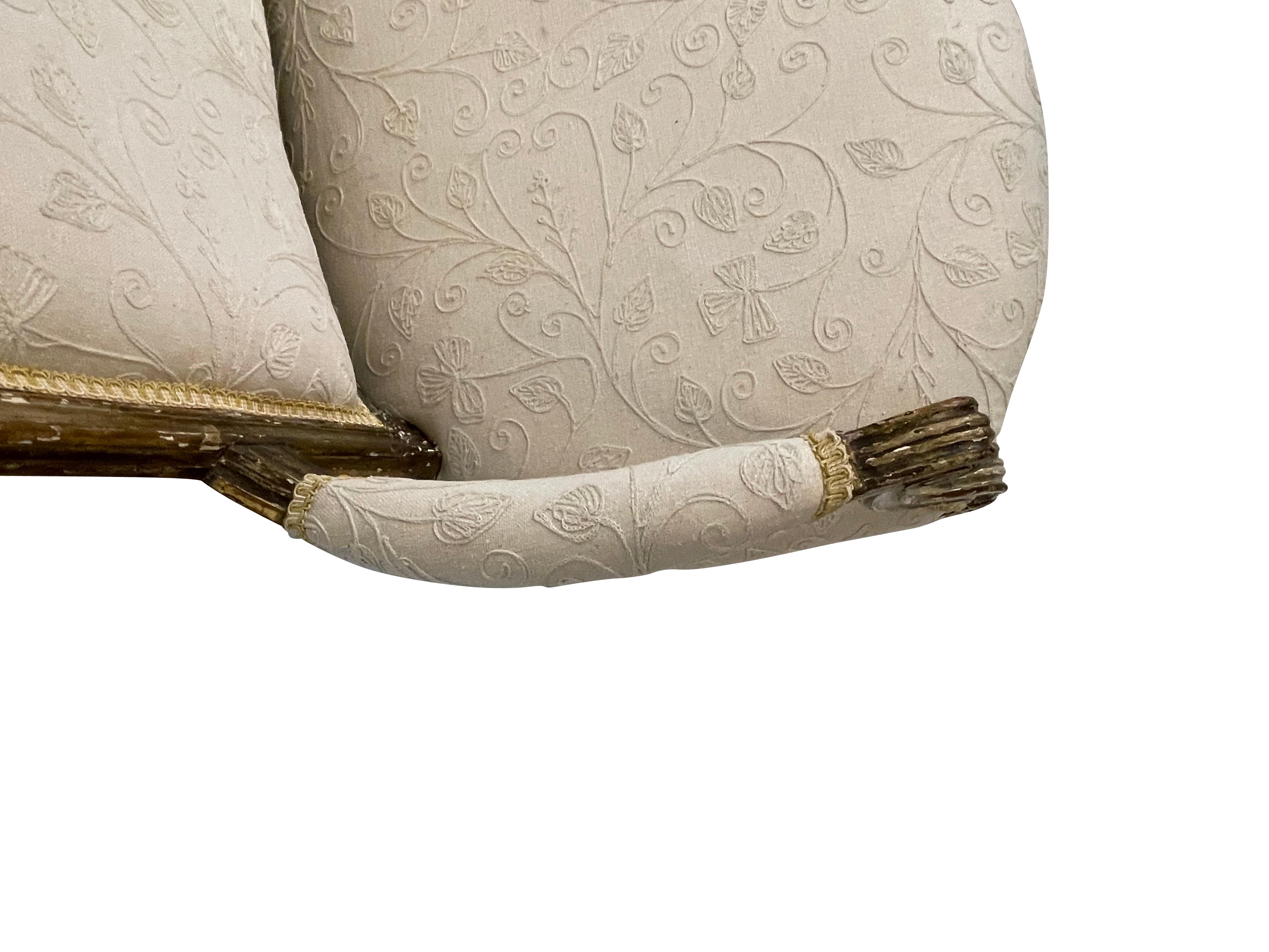 Louis XVI-Stil Giltwood-Sofa aus dem 19. Jahrhundert  im Angebot 2