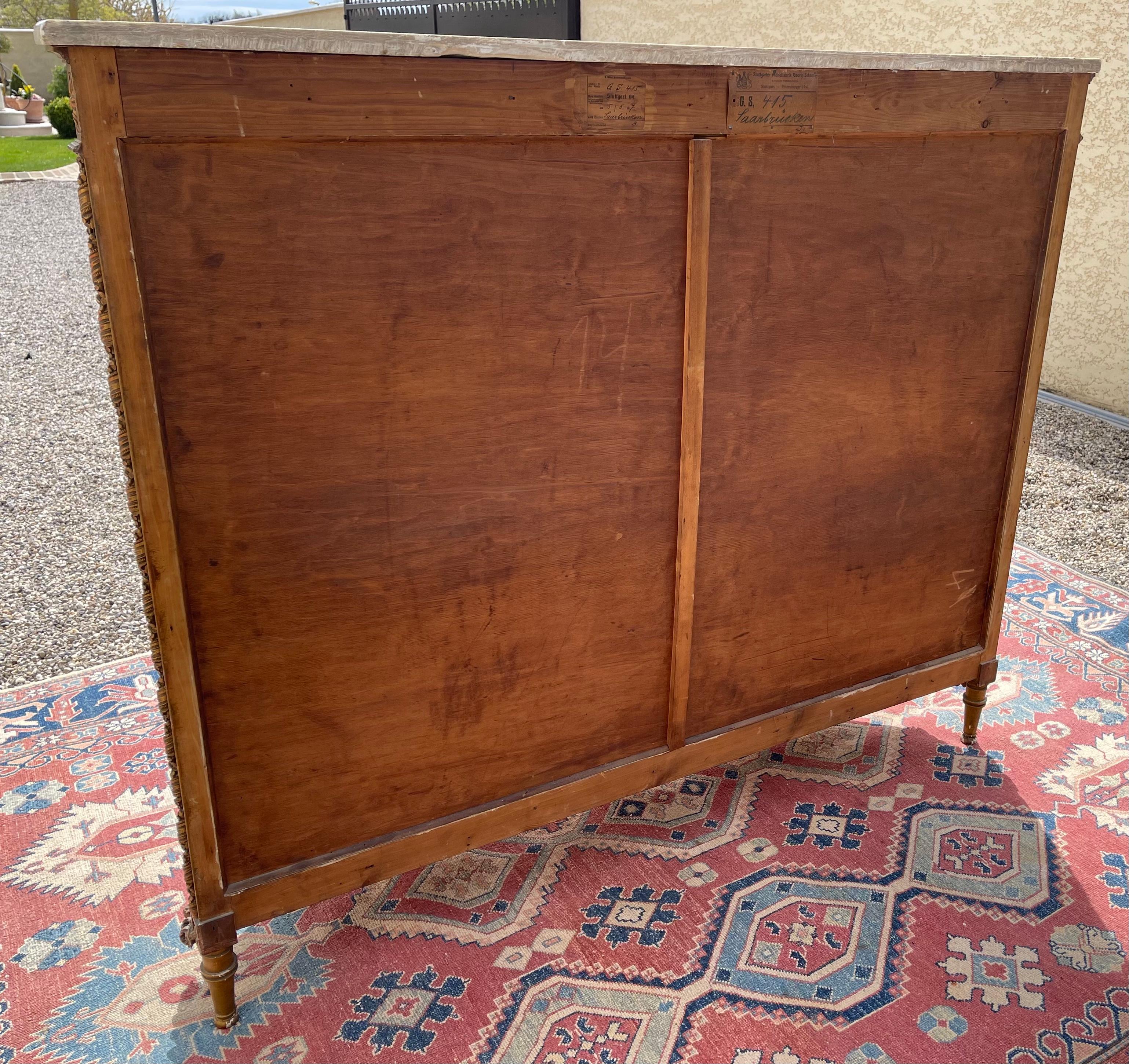 Vetrina in legno dorato e Wood Wood del XIX secolo, stile Luigi XVI in vendita 13