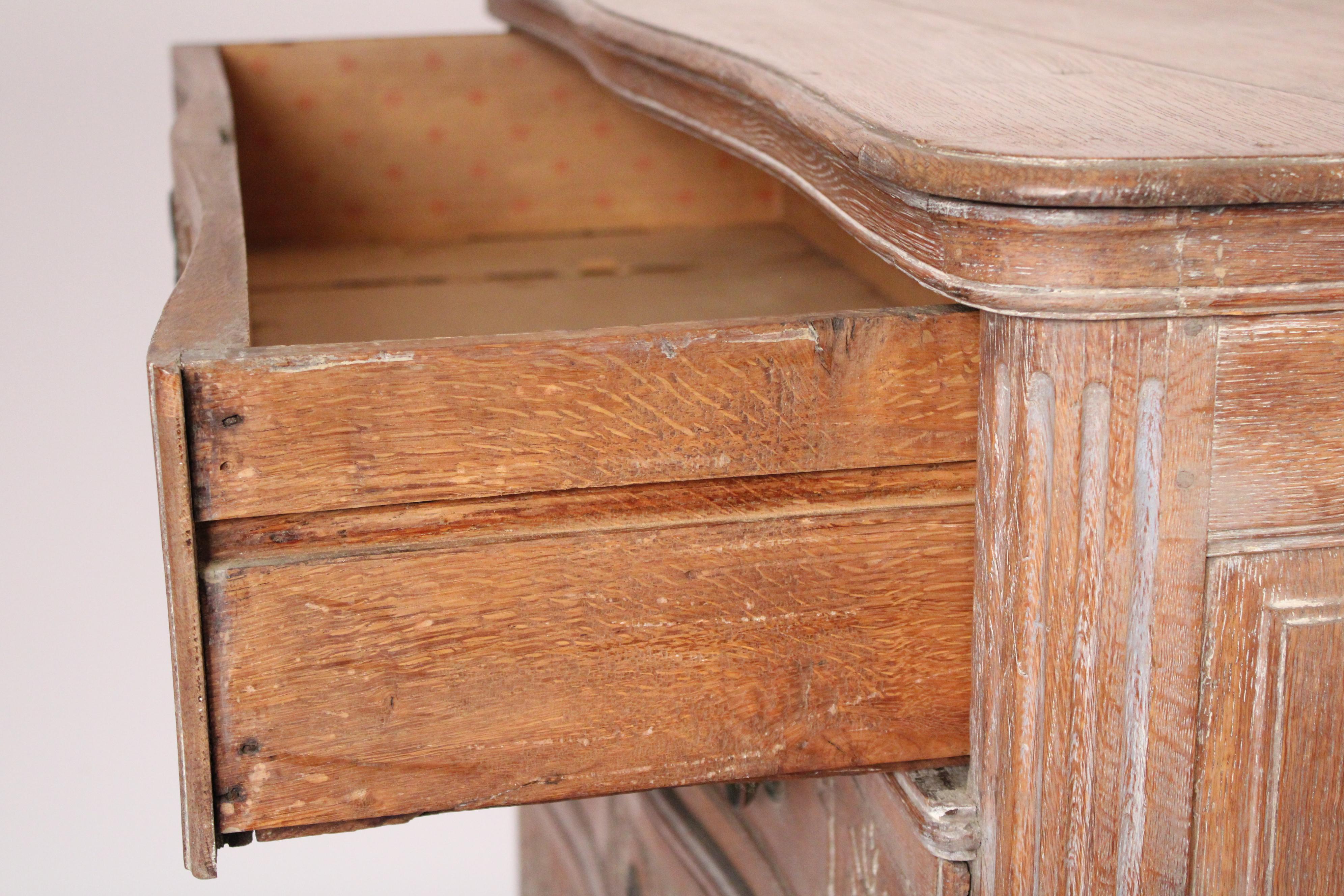 19th Century Louis XVI Style Limed Oak Chest of Drawers For Sale 6