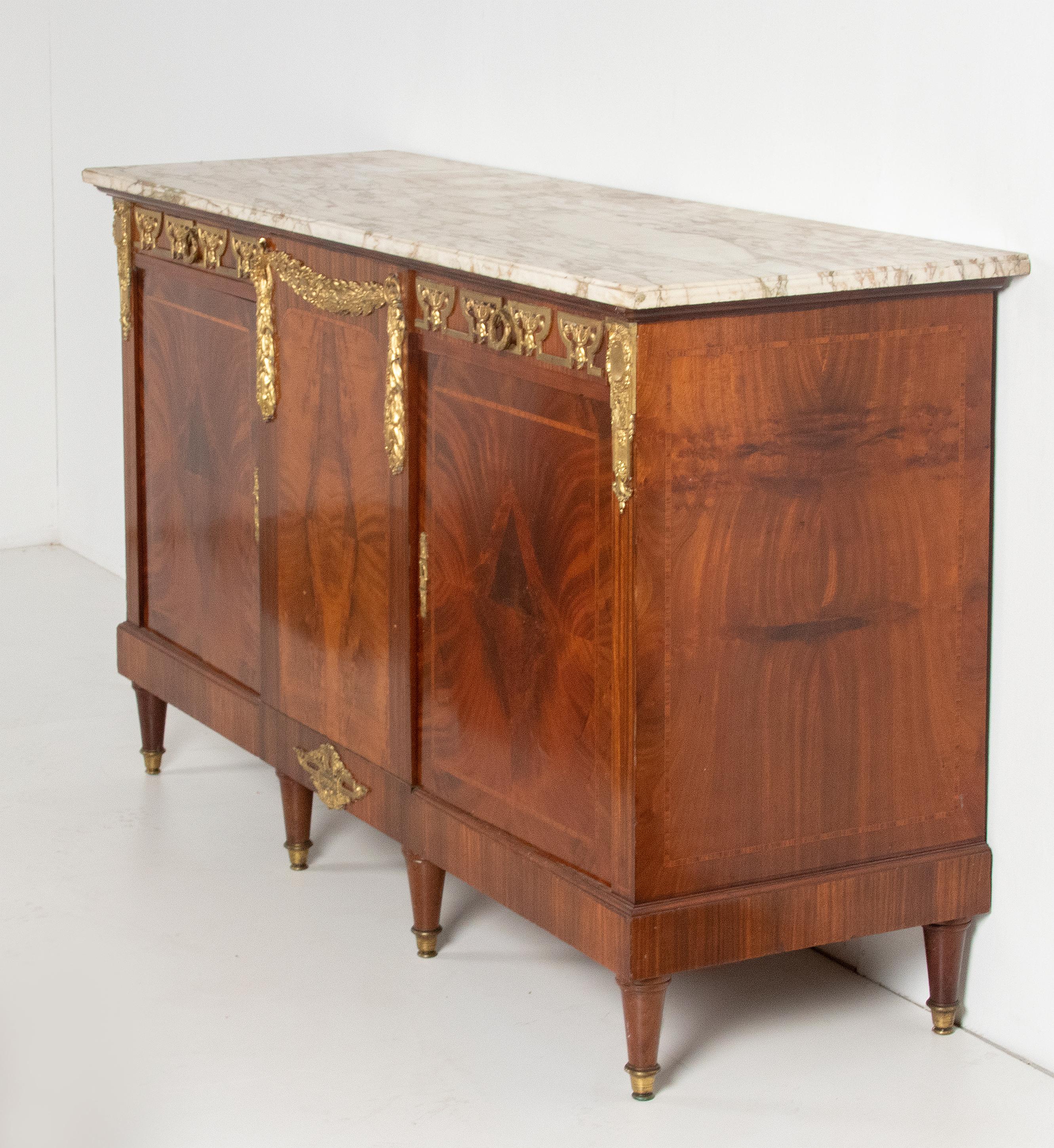 Breccia Marble 19th Century Louis XVI Style Sideboard Dresser