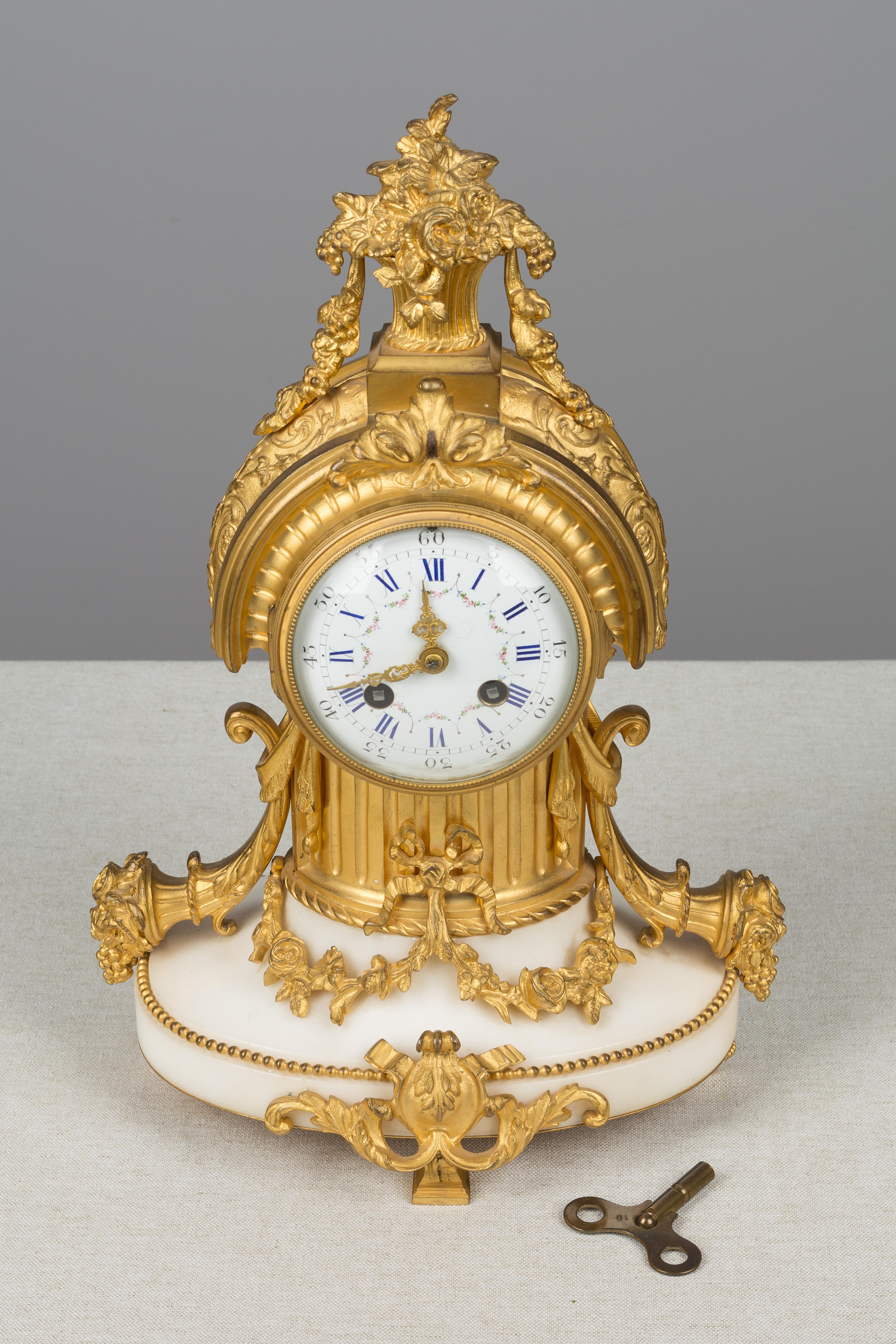 19th Century Louis XVI Style Mantle Clock and Candelabras 3