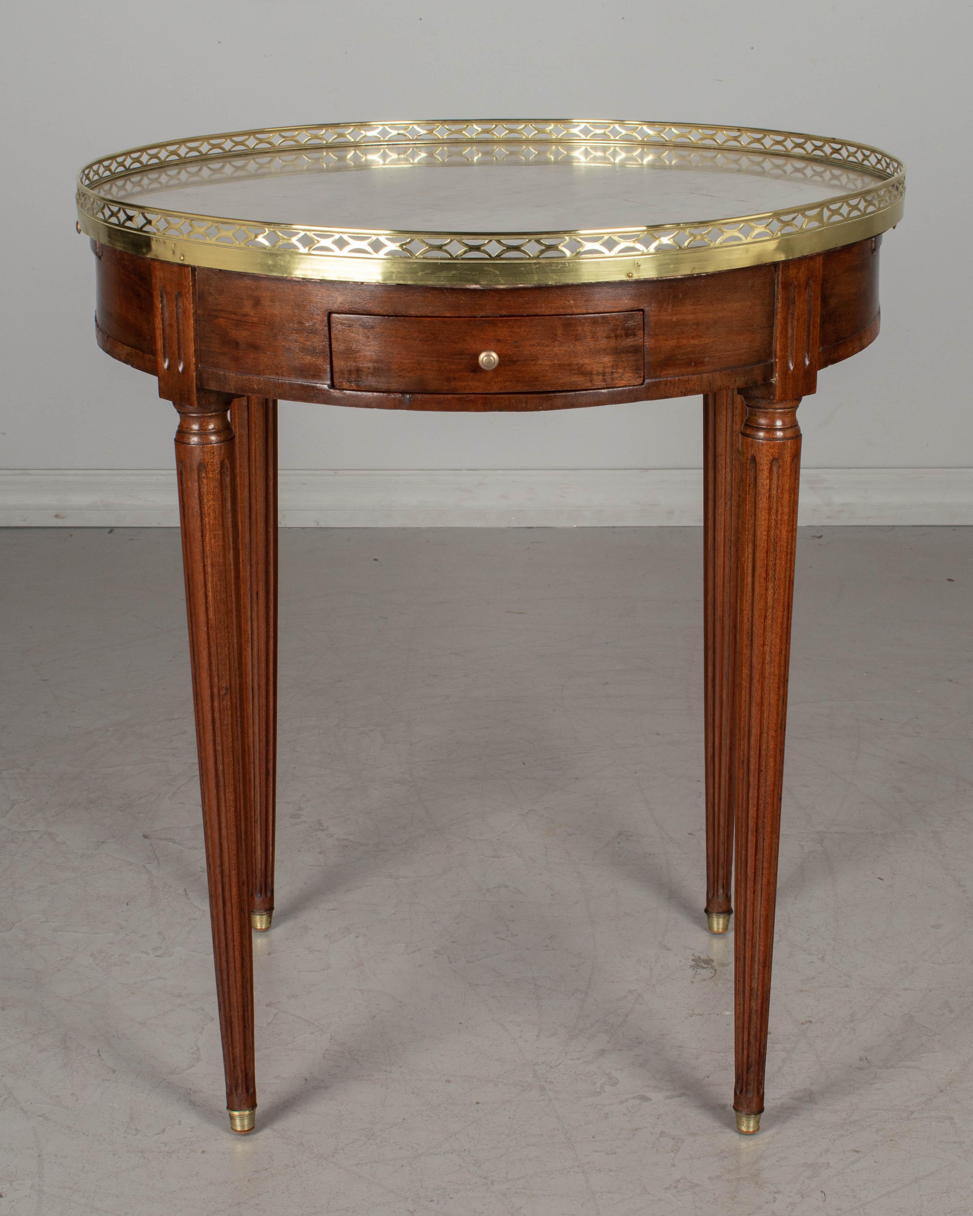 19th Century Louis XVI Style Marble-Top Bouillotte Table 2