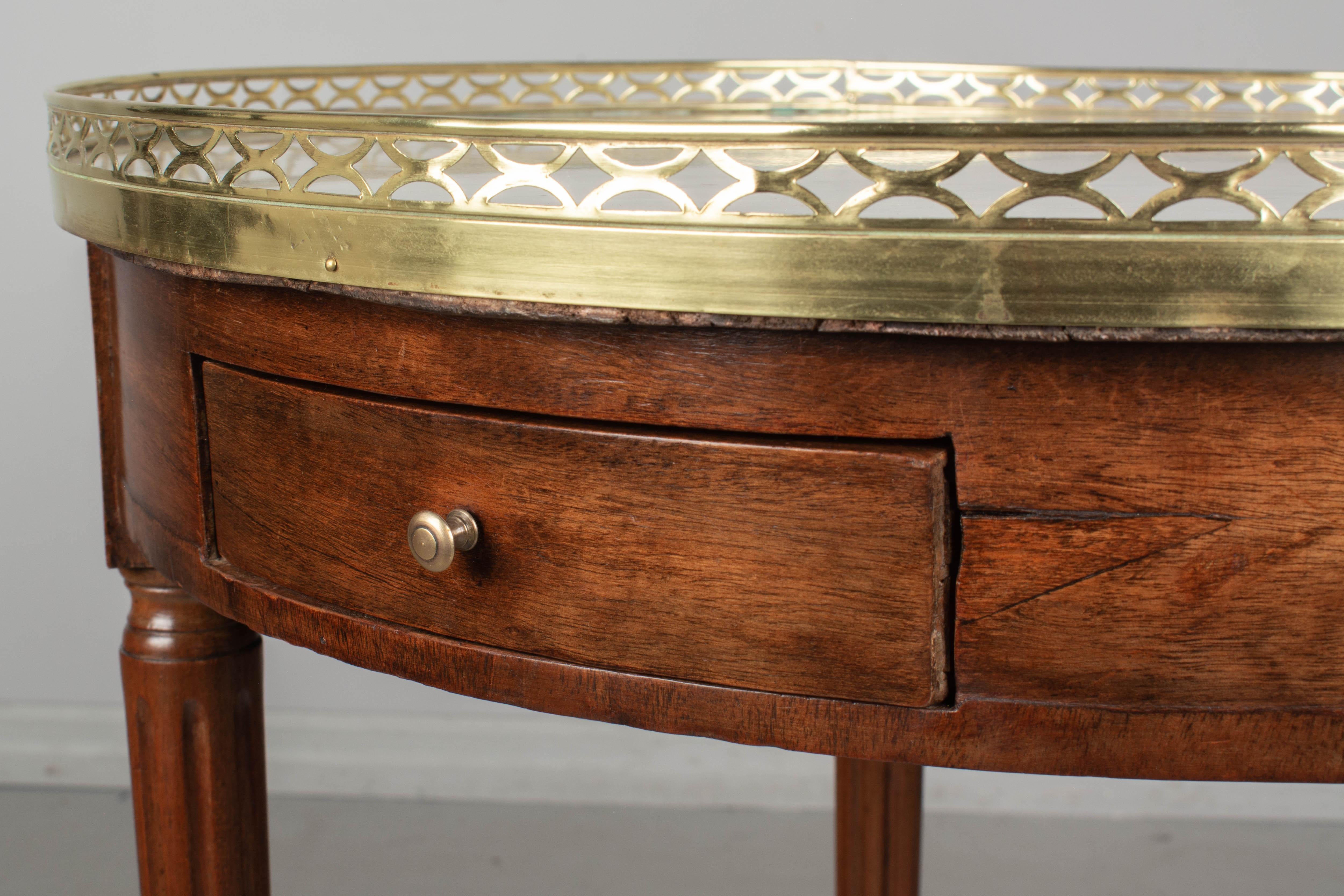 19th Century Louis XVI Style Marble-Top Bouillotte Table 4