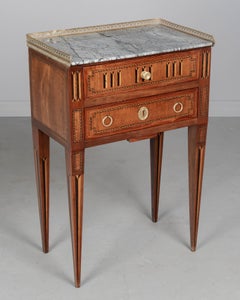 19th Century Louis XVI Style Marble Top Side Table