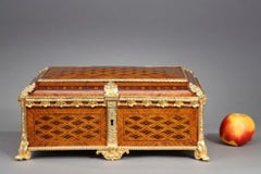 19th Century Louis XVI-Style Marquetry Jewelry Box