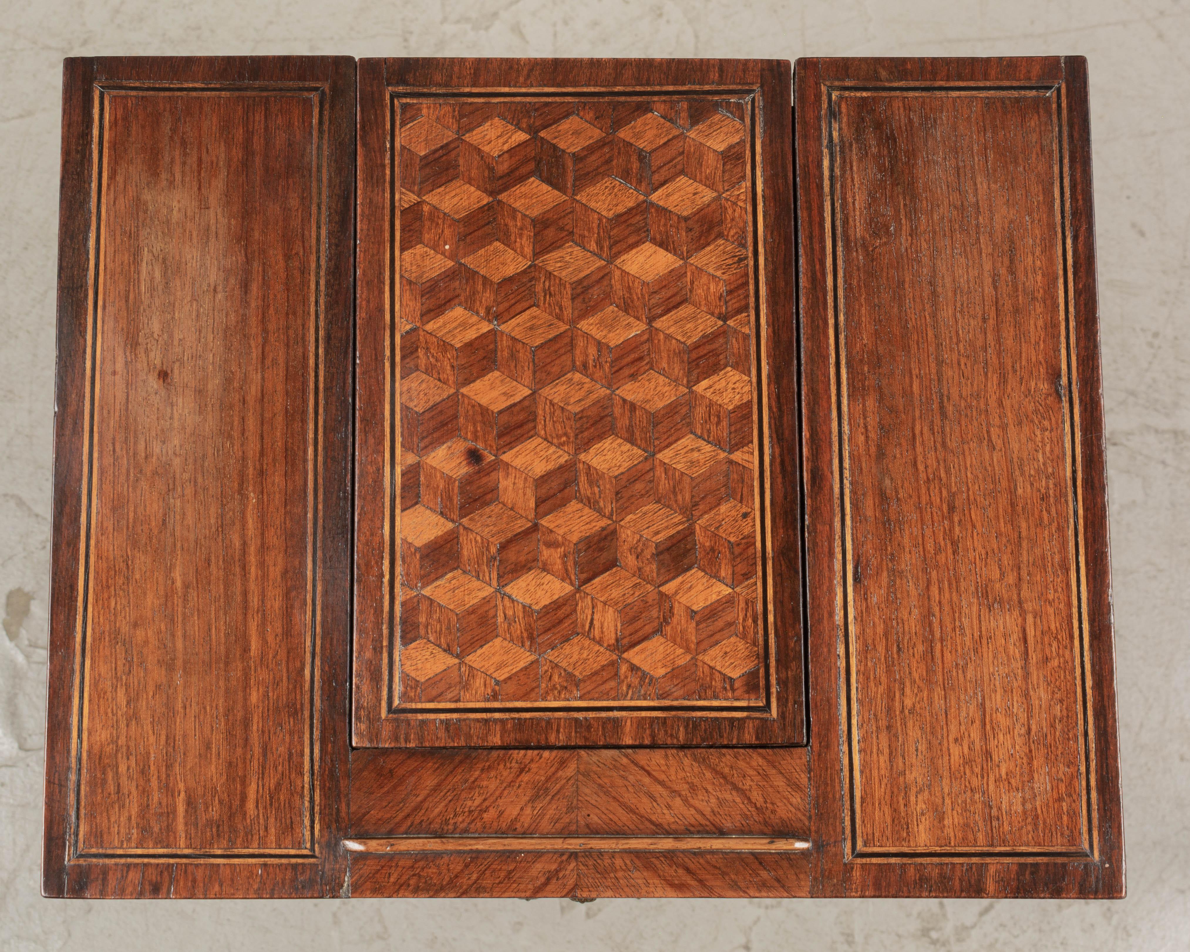 19th Century Louis XVI Style Marquetry Side Table 5