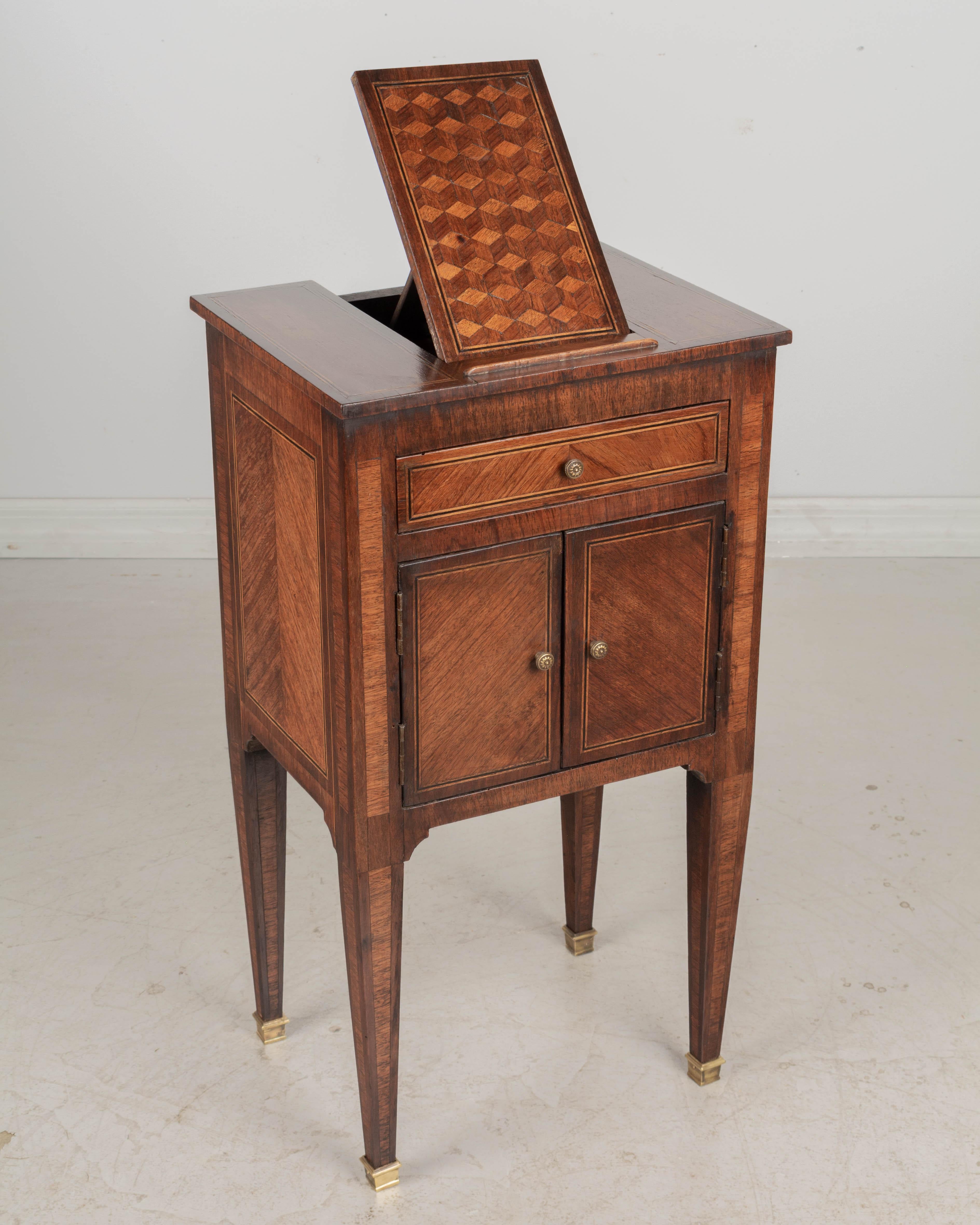 19th Century Louis XVI Style Marquetry Side Table 8