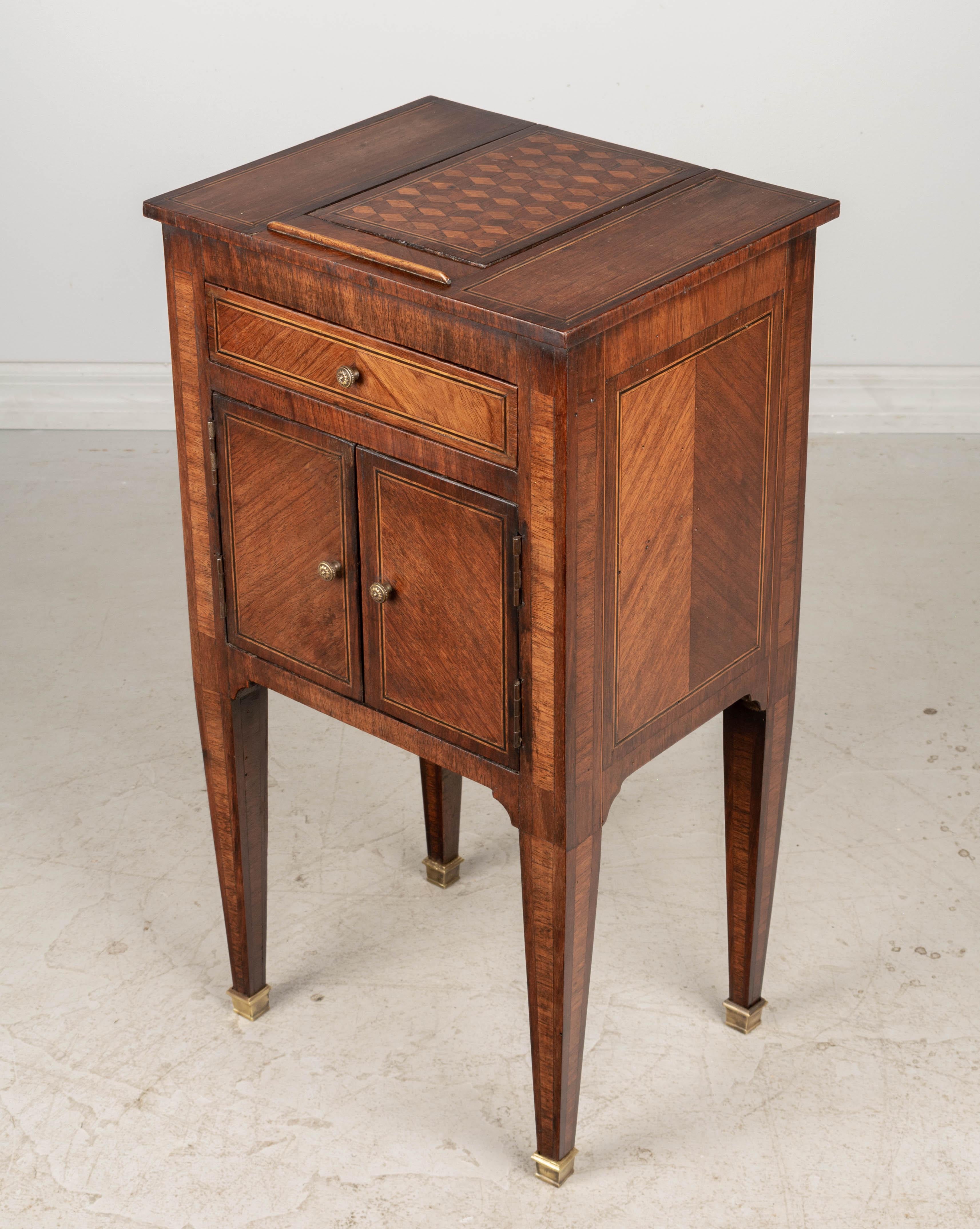 French 19th Century Louis XVI Style Marquetry Side Table