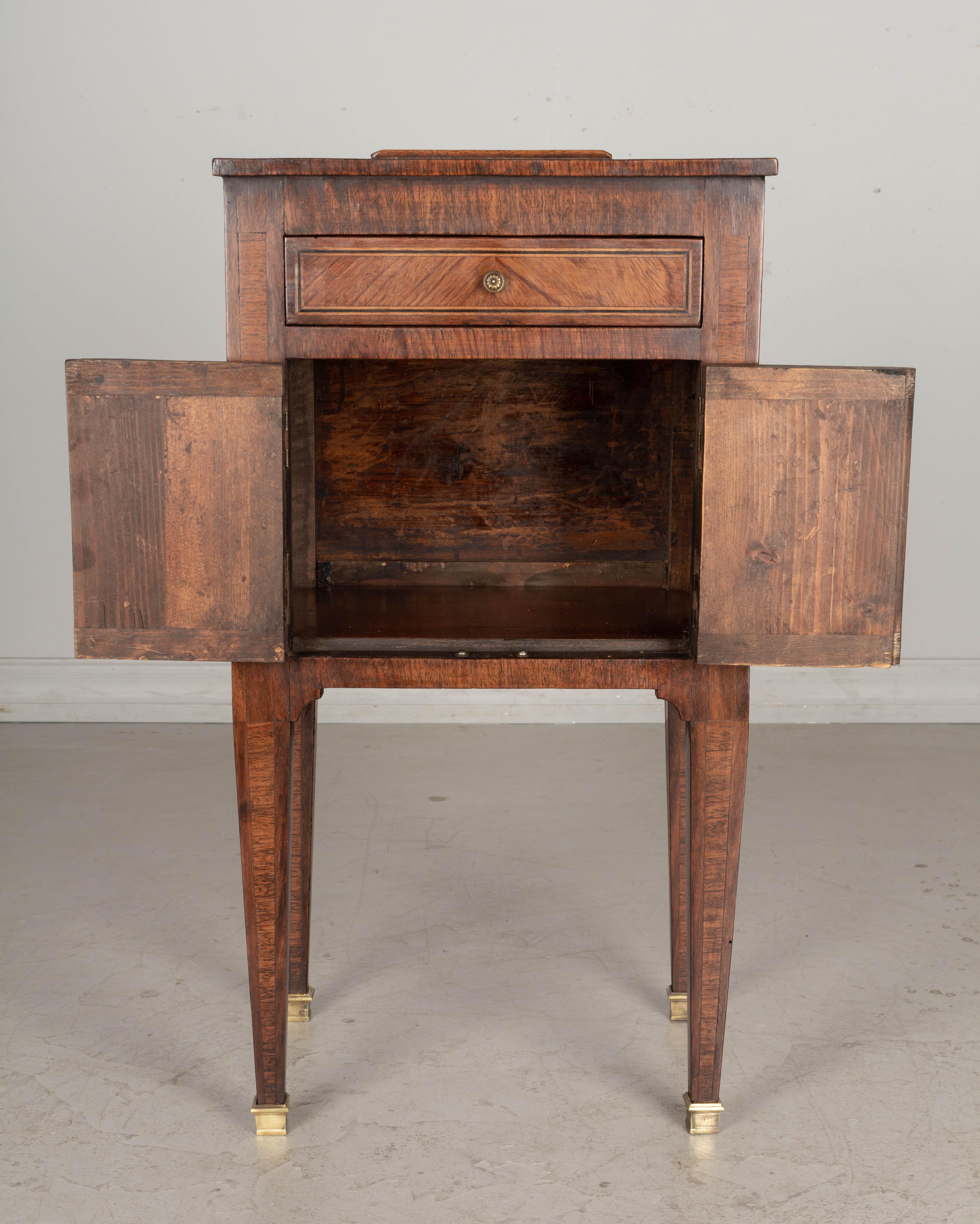 19th Century Louis XVI Style Marquetry Side Table In Good Condition In Winter Park, FL