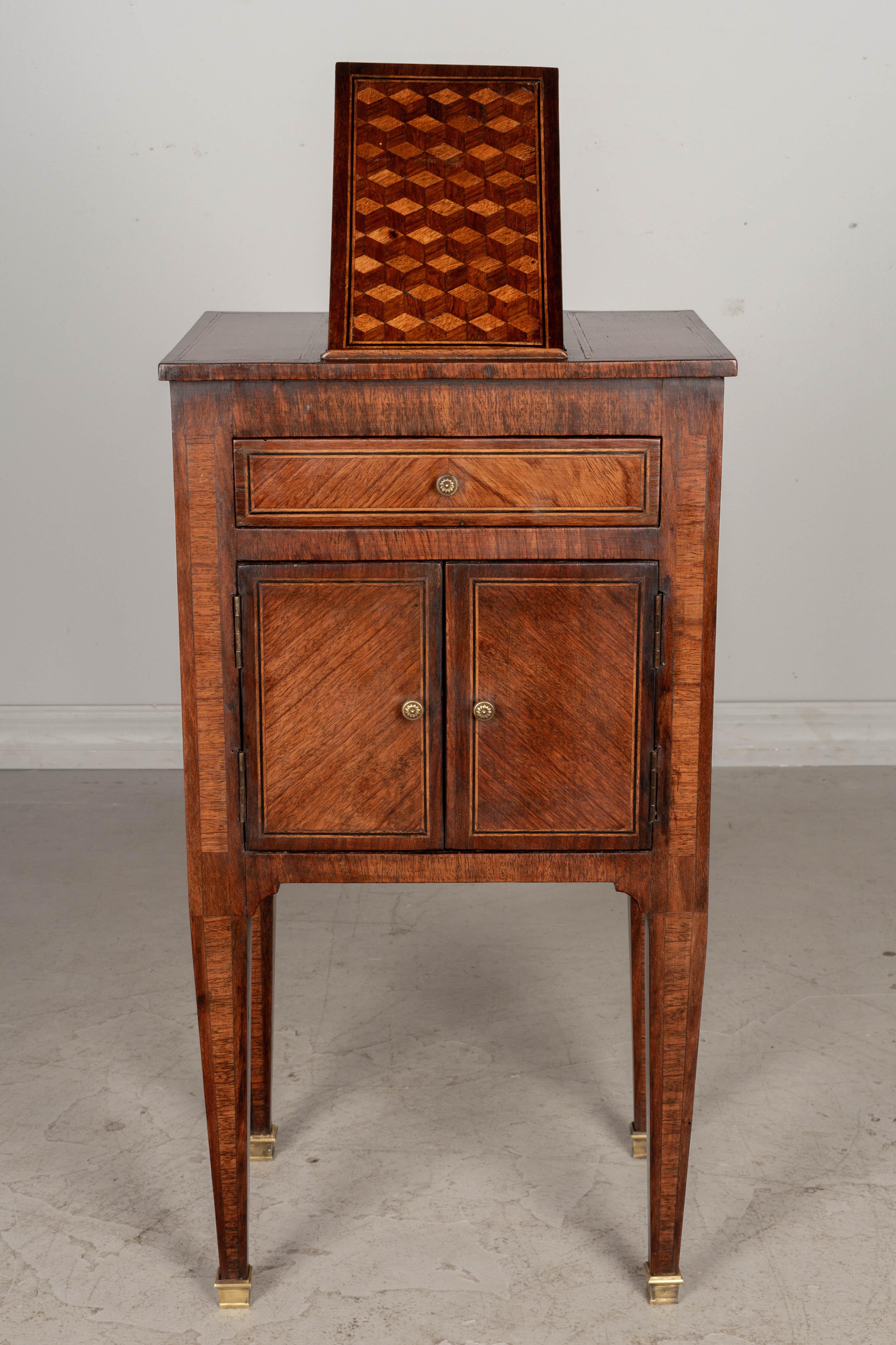 19th Century Louis XVI Style Marquetry Side Table 1