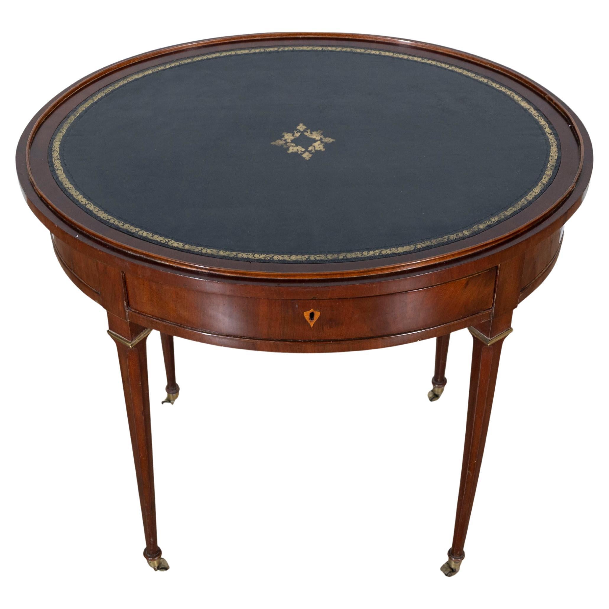19th Century Louis XVI–Style Multifunction Oval Mahogany Table with Triple Tops For Sale