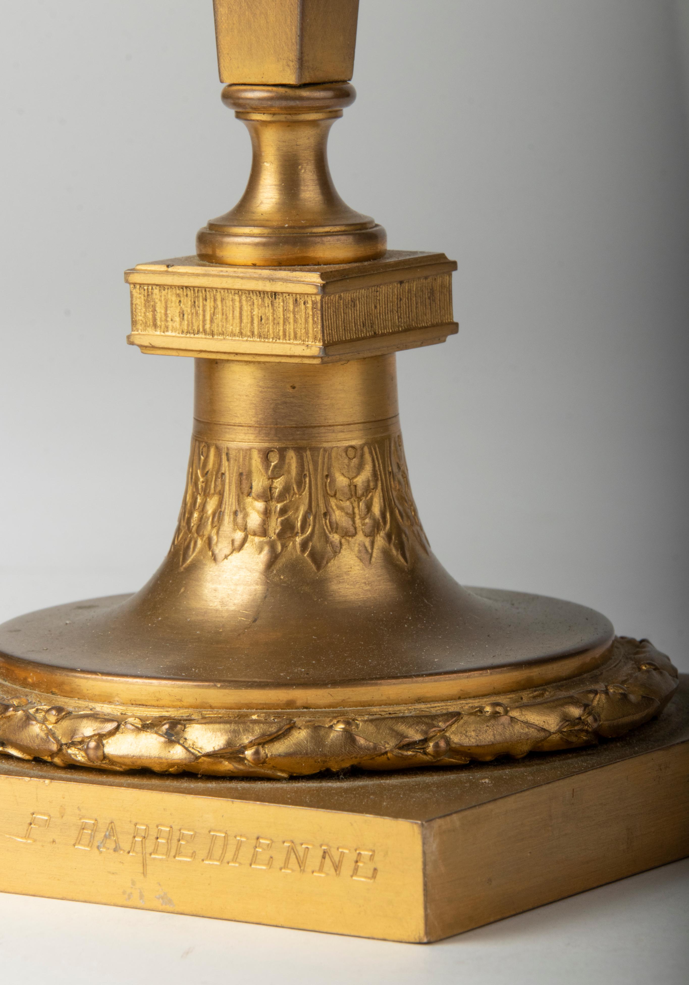 19th Century Louis XVI Style Ormolu Bronze Candlesticks by Barbedienne 5