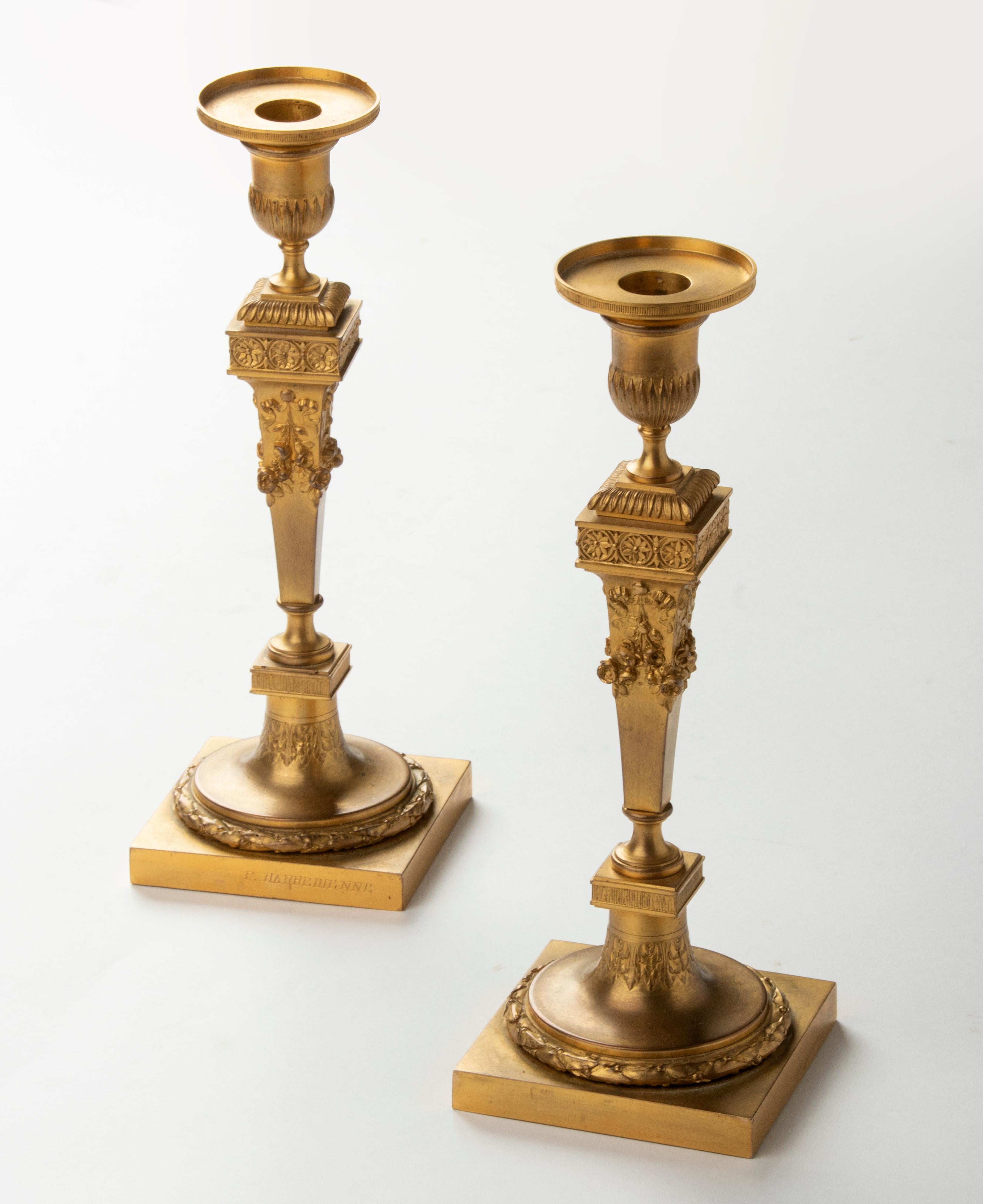 19th Century Louis XVI Style Ormolu Bronze Candlesticks by Barbedienne 6