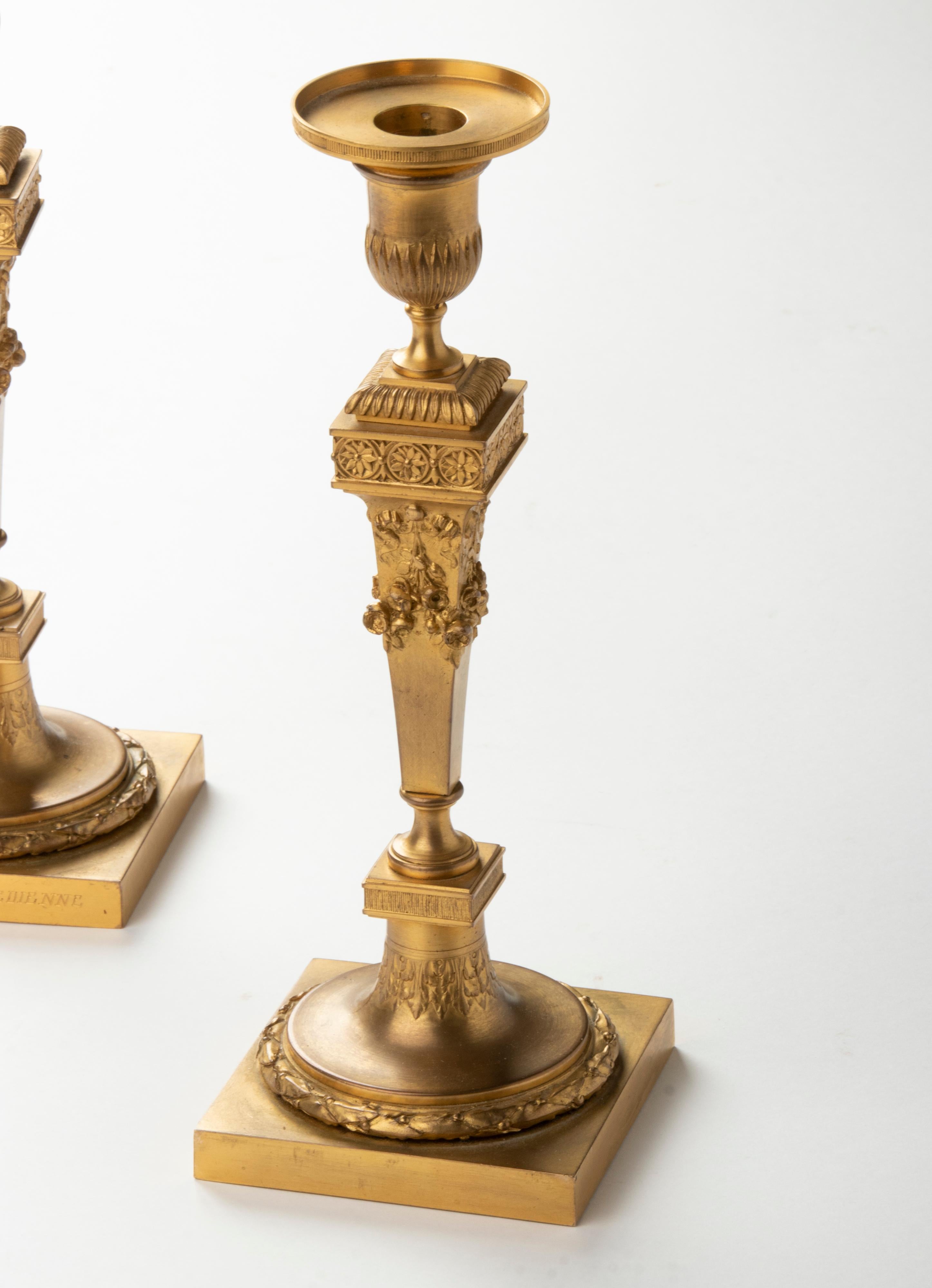 19th Century Louis XVI Style Ormolu Bronze Candlesticks by Barbedienne 11