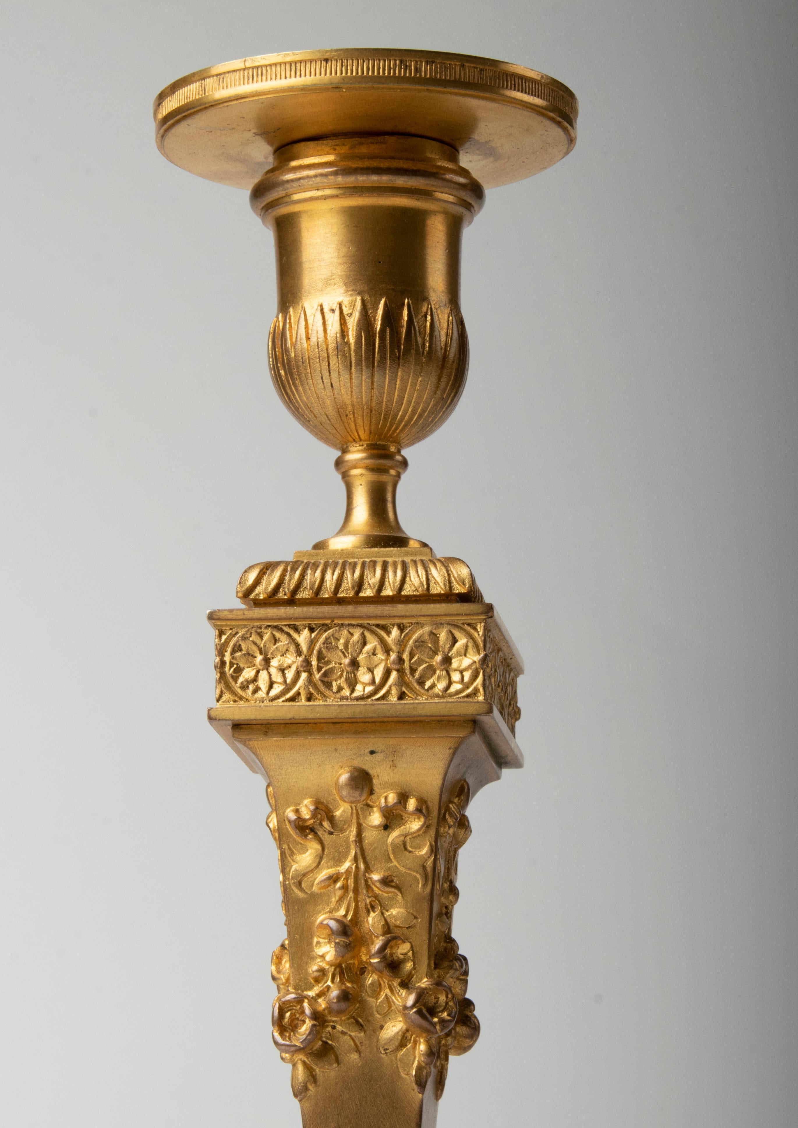 19th Century Louis XVI Style Ormolu Bronze Candlesticks by Barbedienne 15