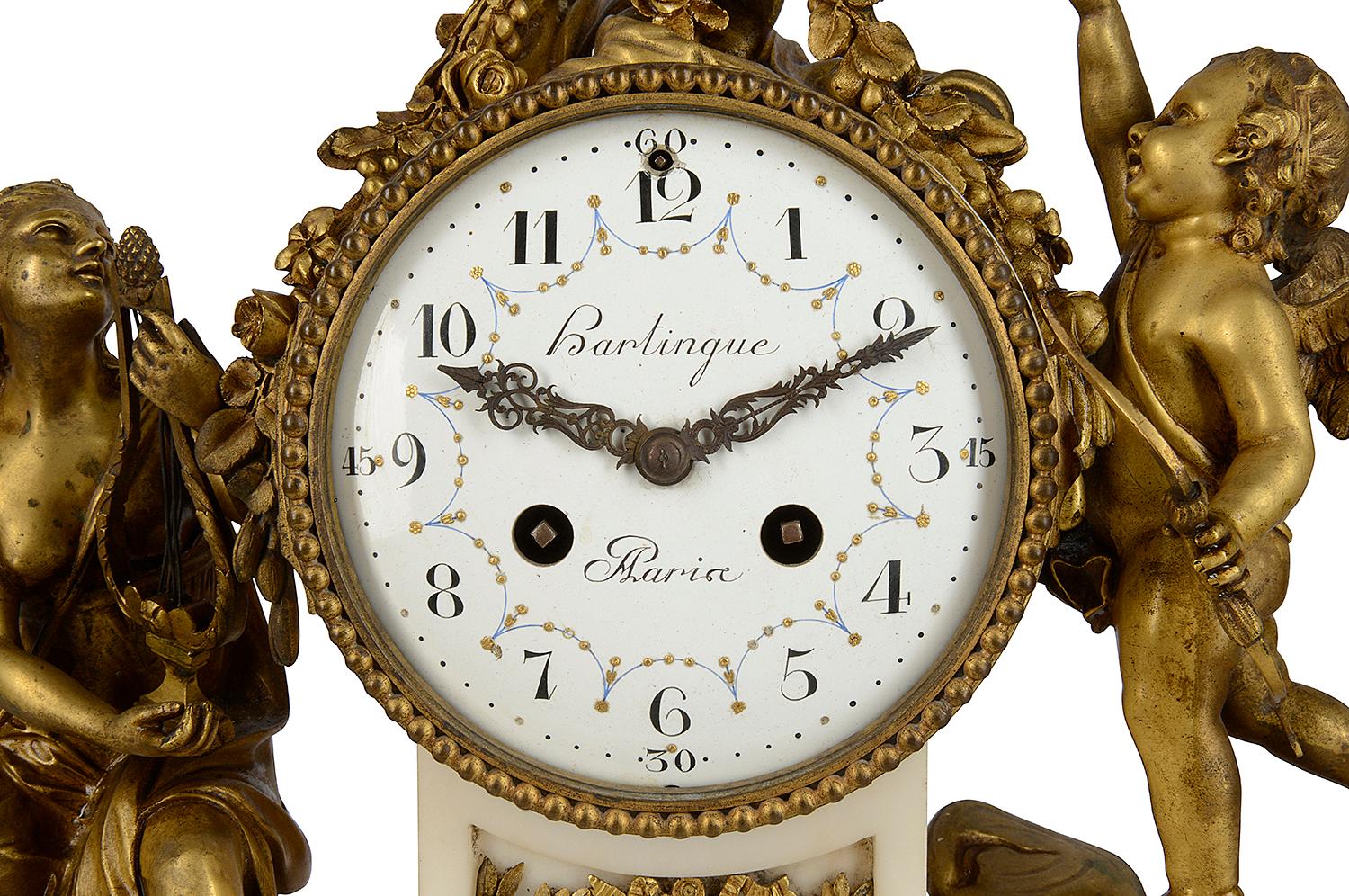 ormolu-Uhrensatz im Louis-XVI-Stil des 19 (Louis XVI.) im Angebot