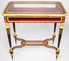 A 19th Century Louis XVI Style Ormolu Mounted Vitrine Table Attr. Henry Dasson
