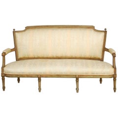 19th Century Louis XVI Style Painted Settee Canape