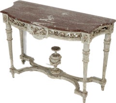 19th Century Louis XVI Style Painted Wood Console Table