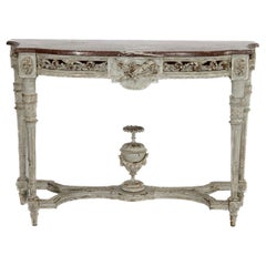 19th Century Louis XVI Style Painted Wood Console Table