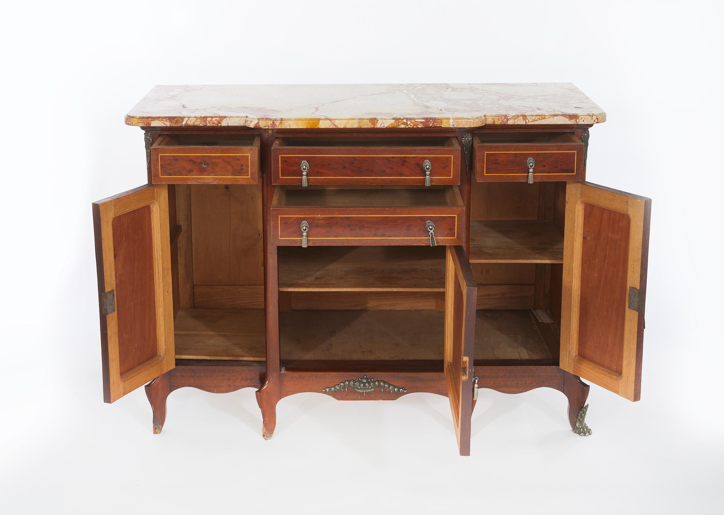 French 19th Century Louis XVI Style Parquetry Server / Sideboard