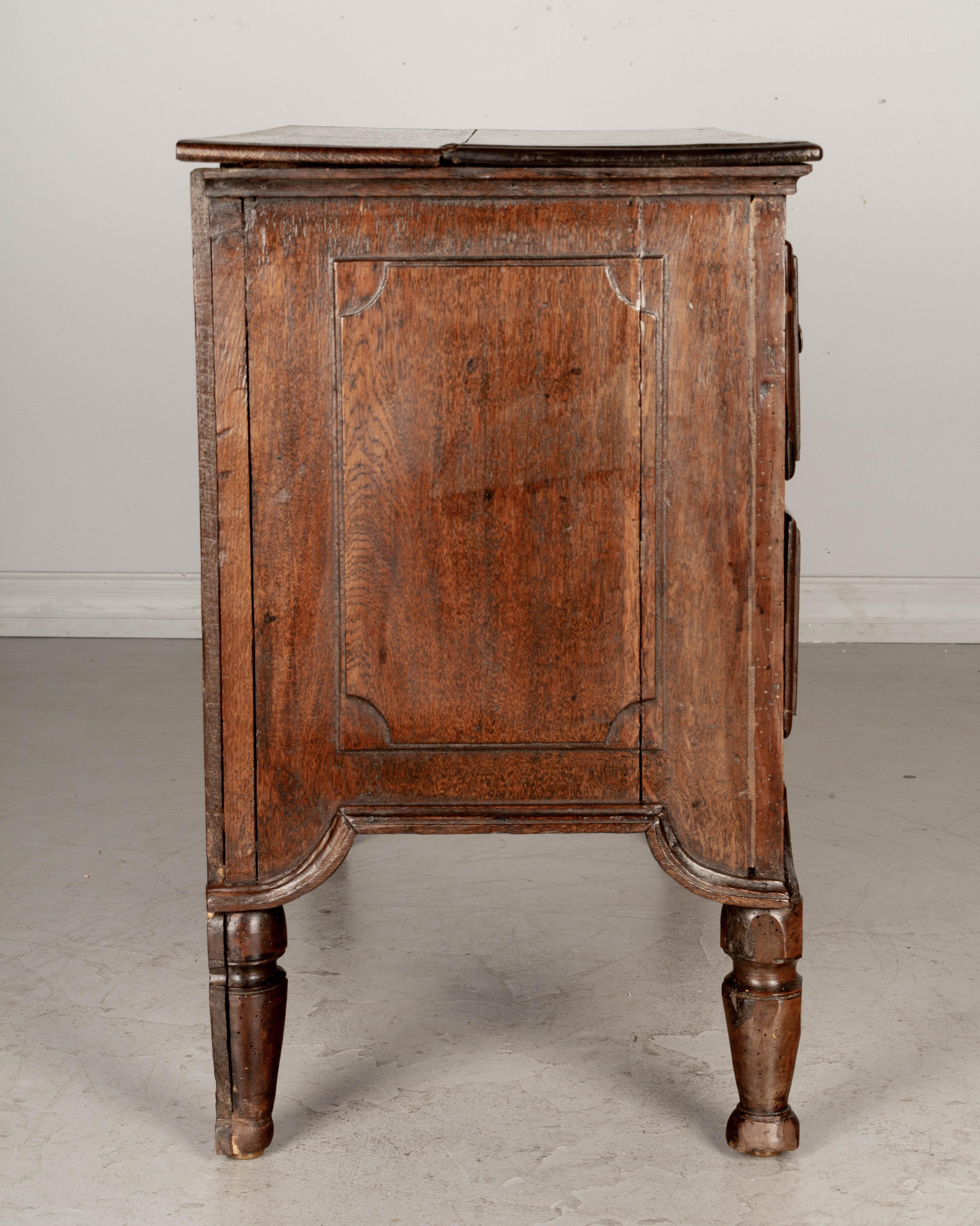 Oak 19th Century Louis XVI Style Petite Commode or Child' s Chest For Sale