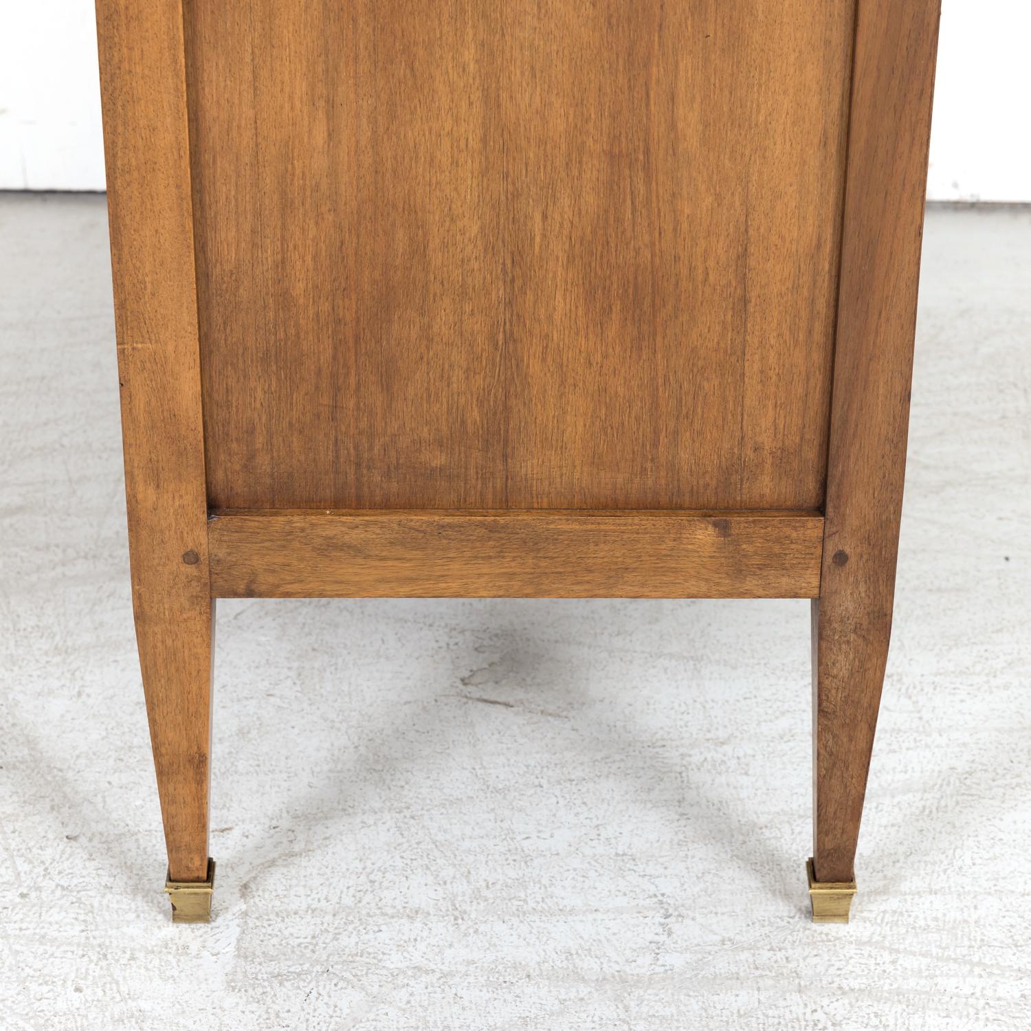 19th Century Louis XVI Style Petite Walnut Commode with Marquetry Band on Top 8