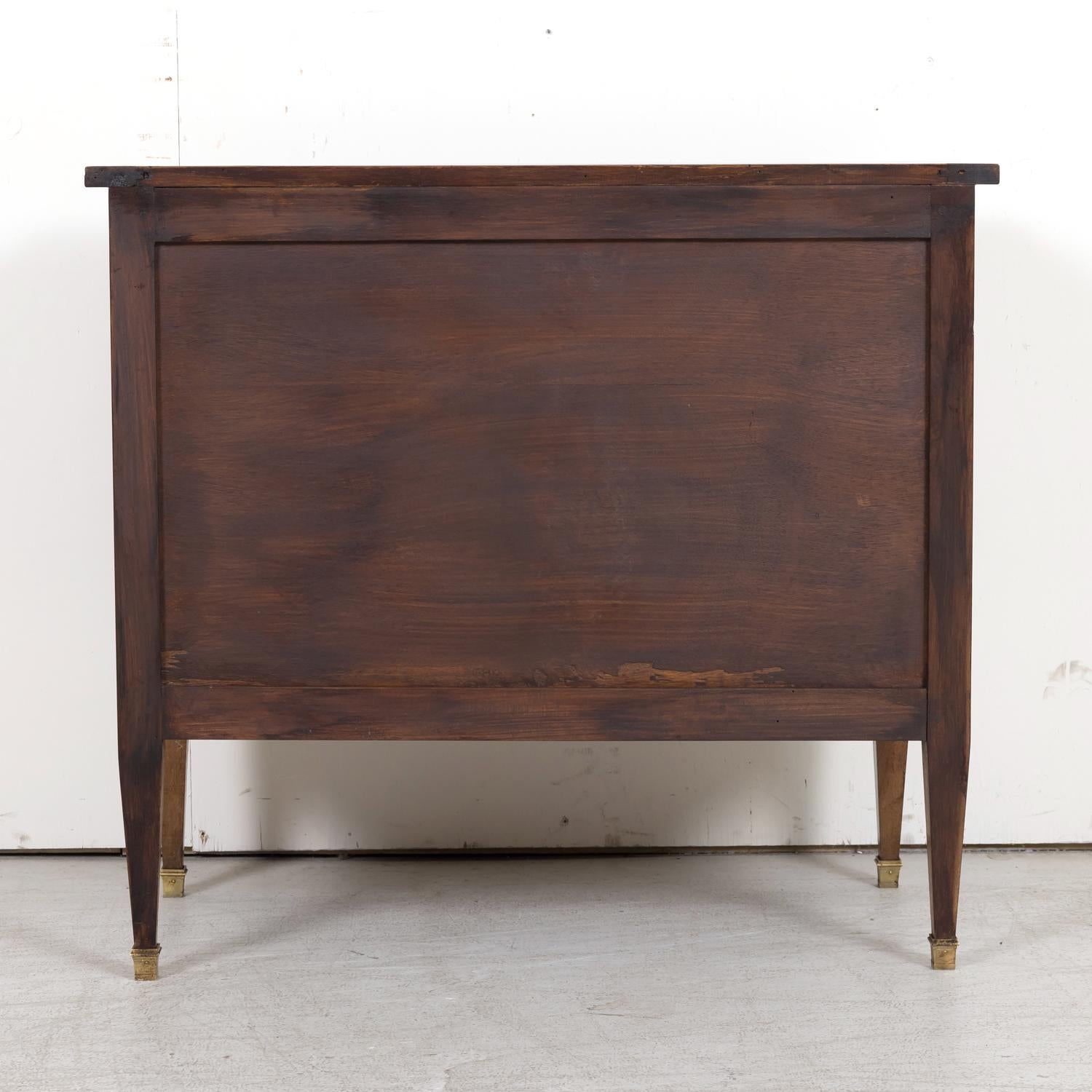 19th Century Louis XVI Style Petite Walnut Commode with Marquetry Band on Top 10
