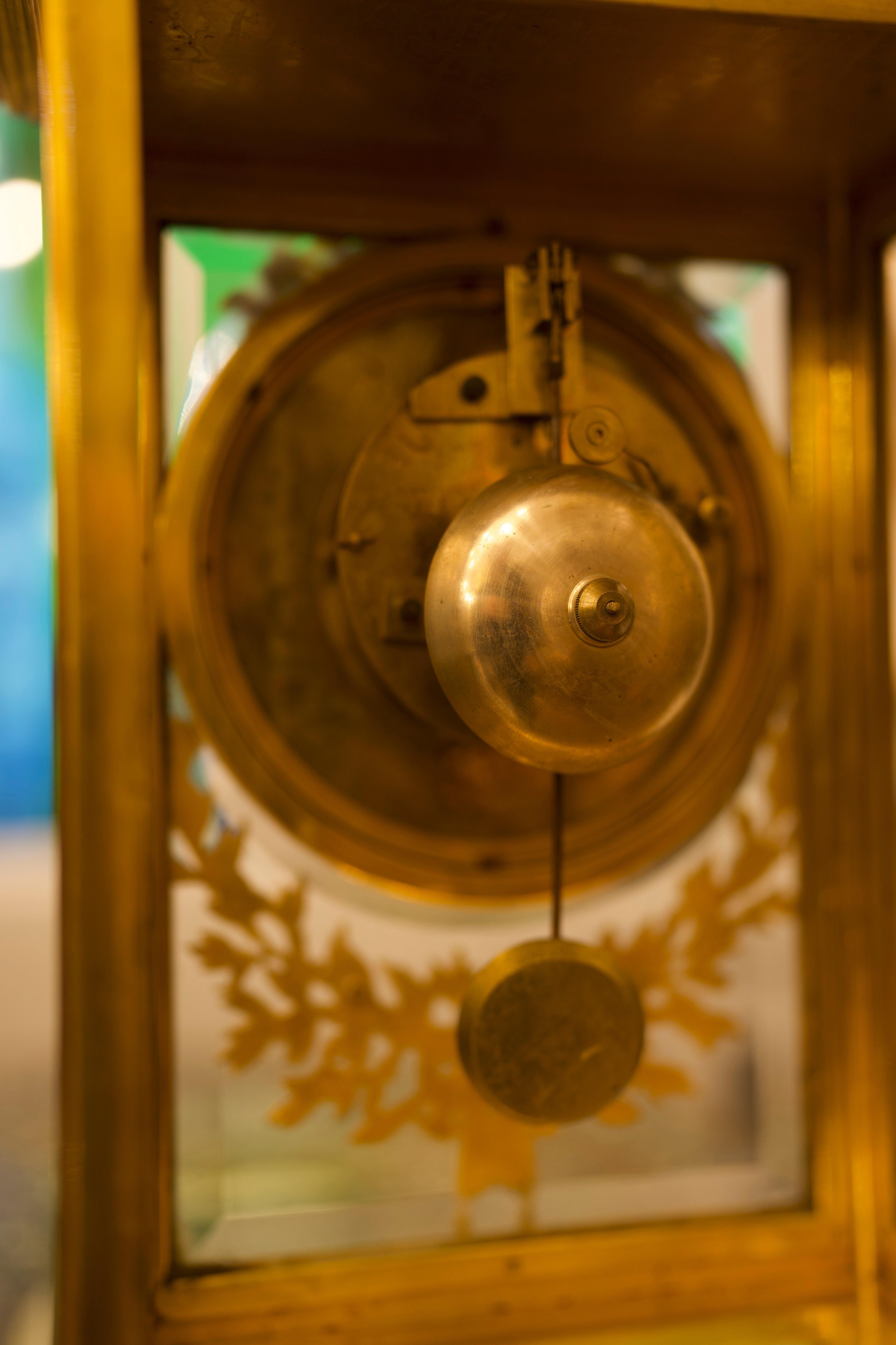 19th Century Louis XVI Style Regulator Gilt Bronze Clock by Ferdinand Berthoud For Sale 2