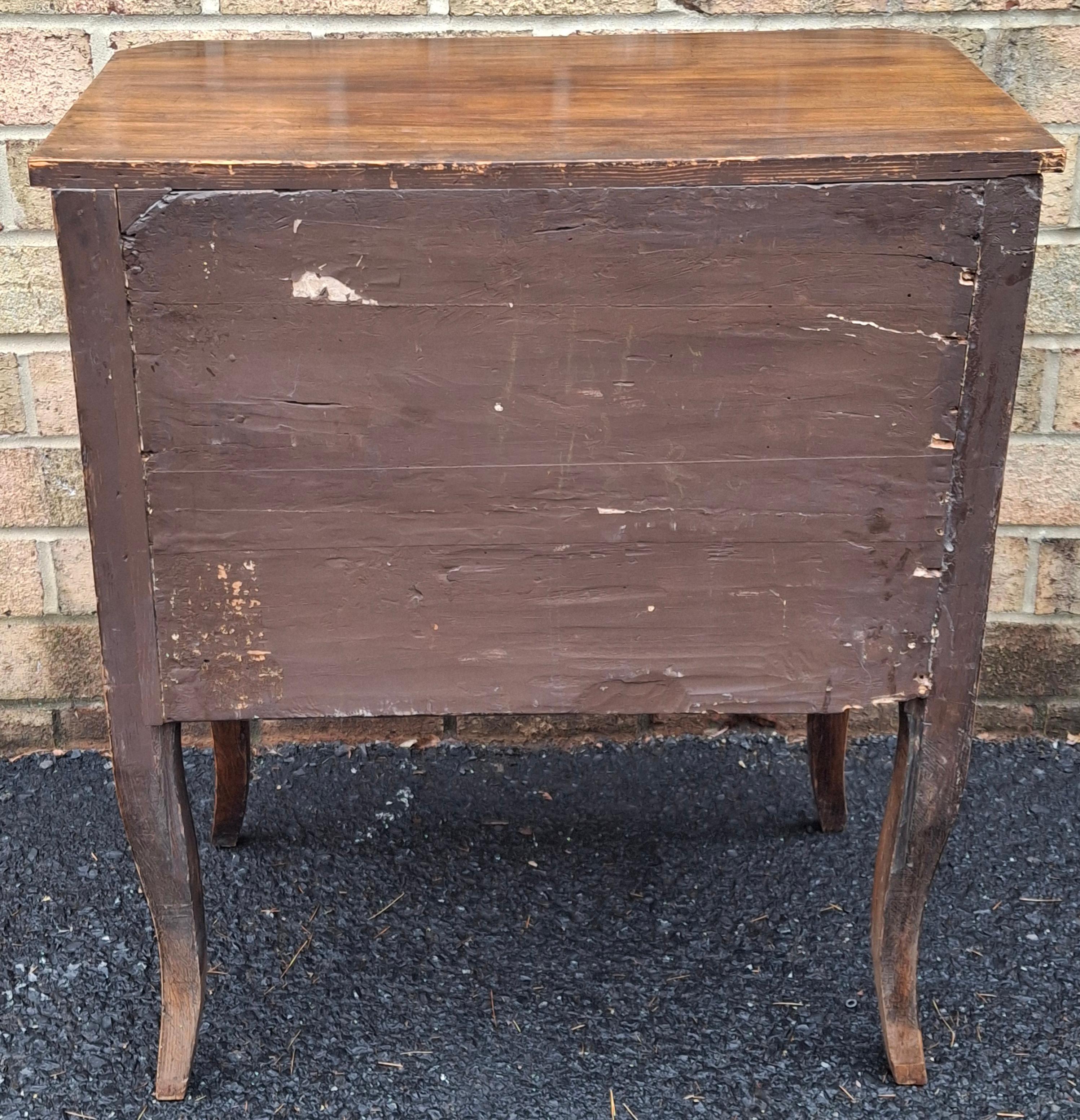 19th Century Louis XVI Style Satinwood Inlaid Mahogany Two-Drawer Side Chest For Sale 7