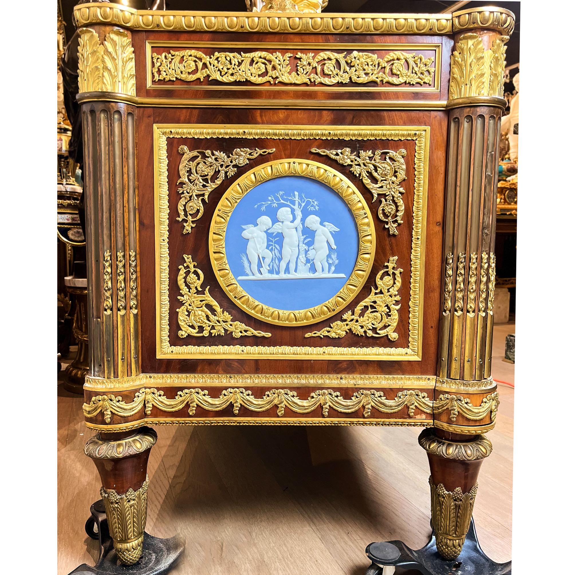 19th Century Louis XVI style Wedgwood Commode a Vantaux  For Sale 8