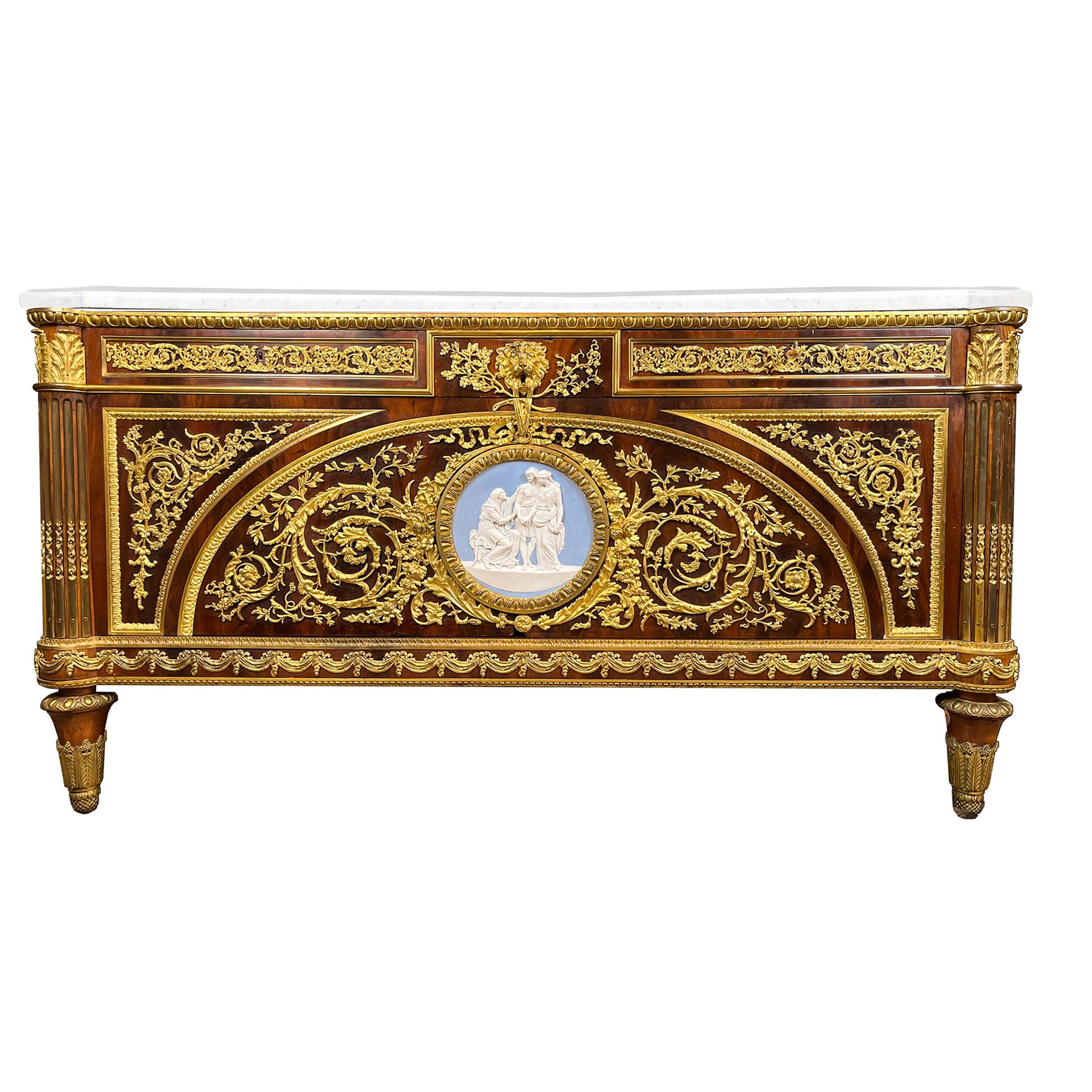 19th Century Louis XVI style Wedgwood Commode a Vantaux  For Sale 9