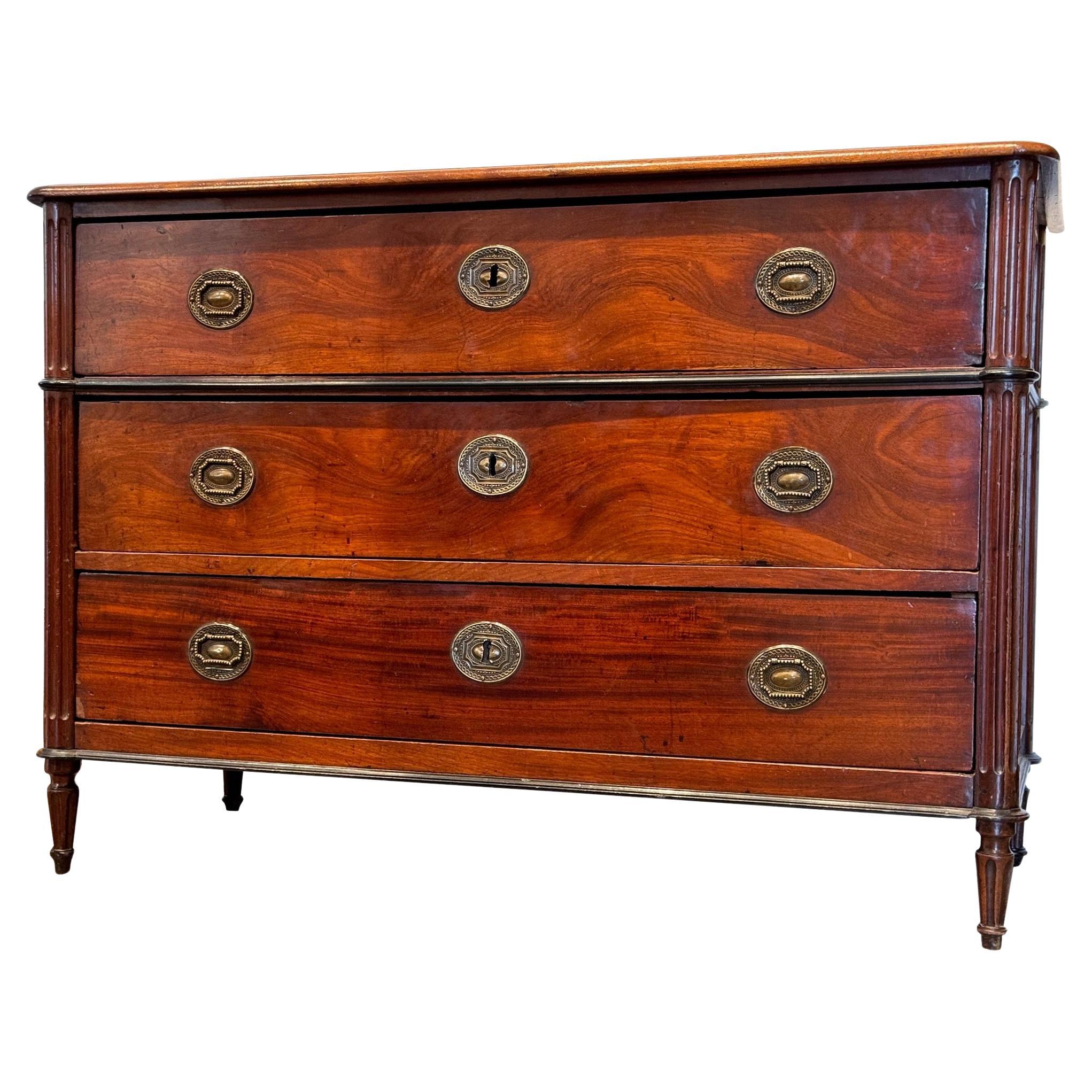 19th Century Louis XVI Walnut Commode