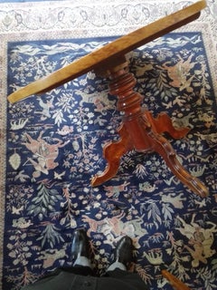 19th Century Louise Phillip Flamed Birch Wood Central Foot Table Restored