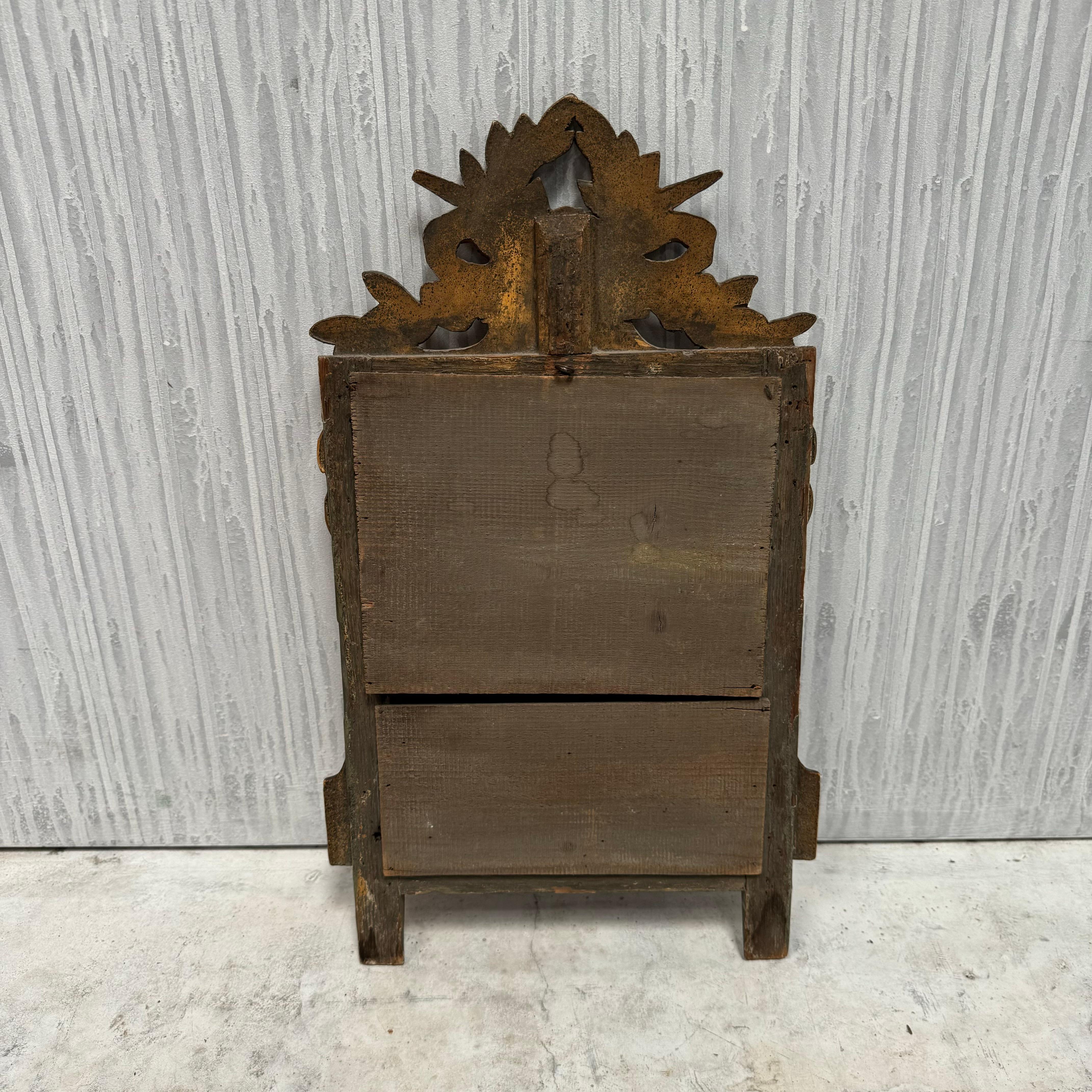 19th Century Louis XVI Style French Giltwood Bridal Mirror 2