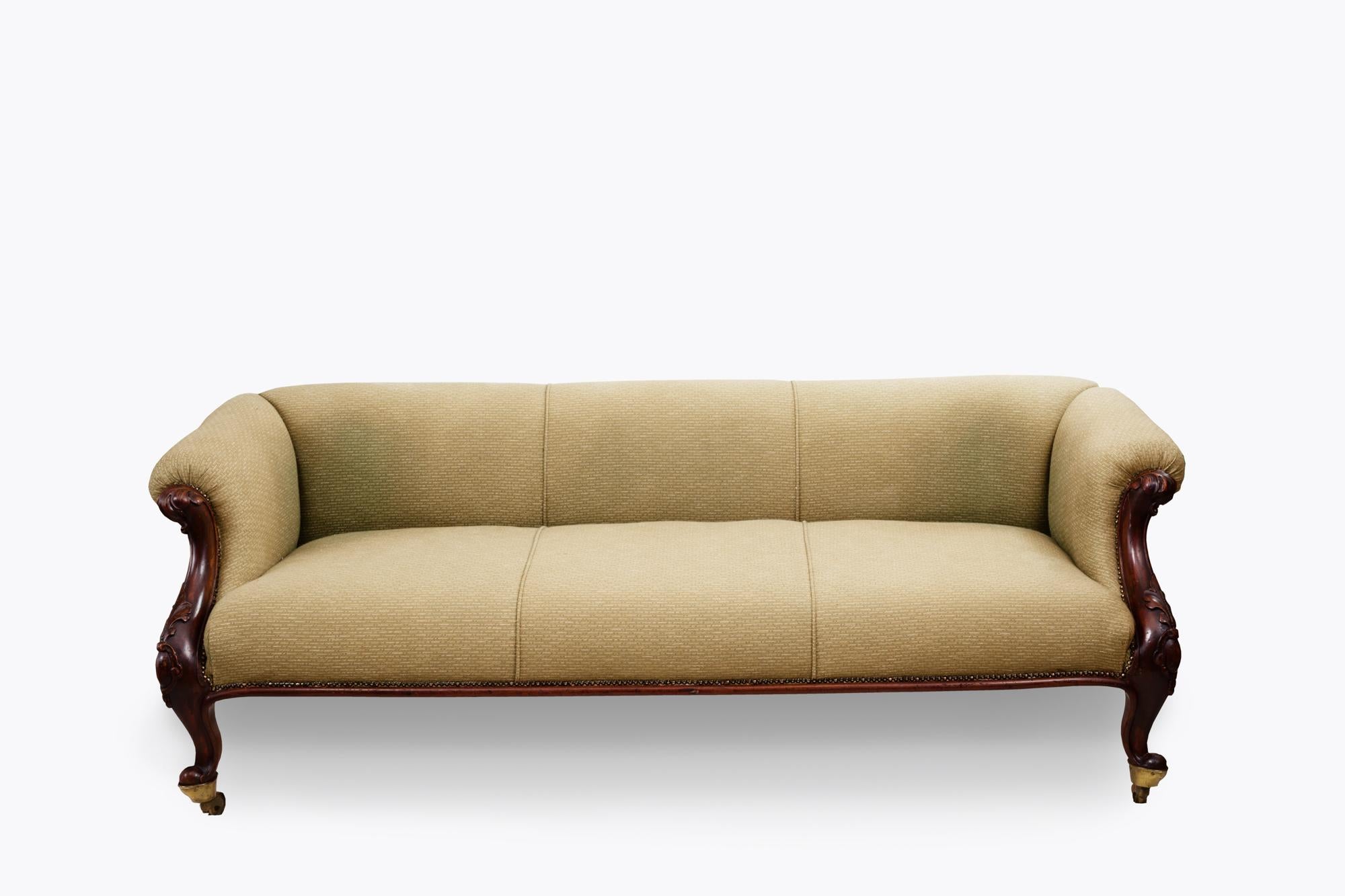 Georgian 19th Century Low Back Sofa For Sale