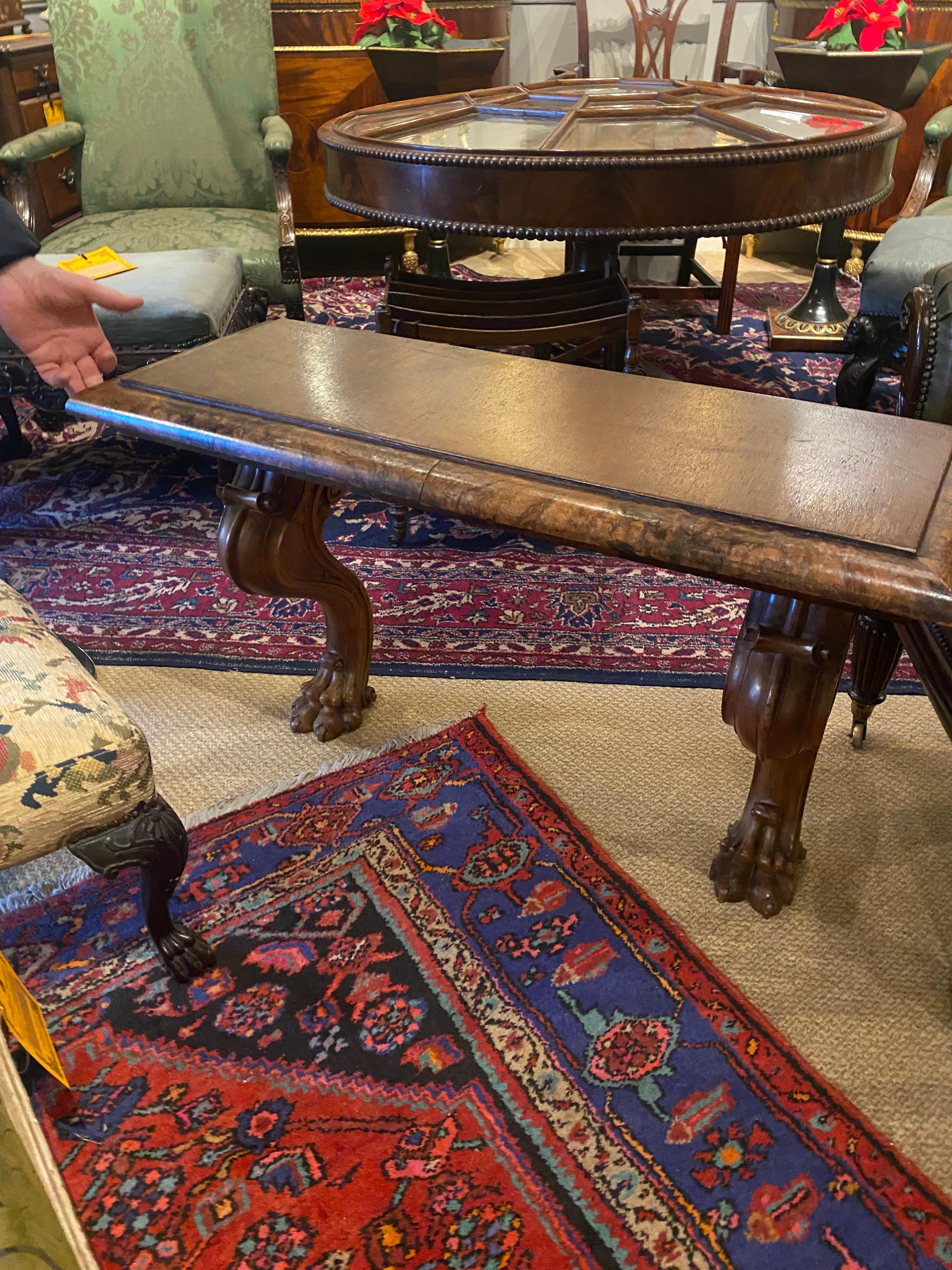 Carved 19th Century Low Console Table For Sale