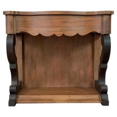 19th Century Low Console Tables or Nightstand in Mahogany
