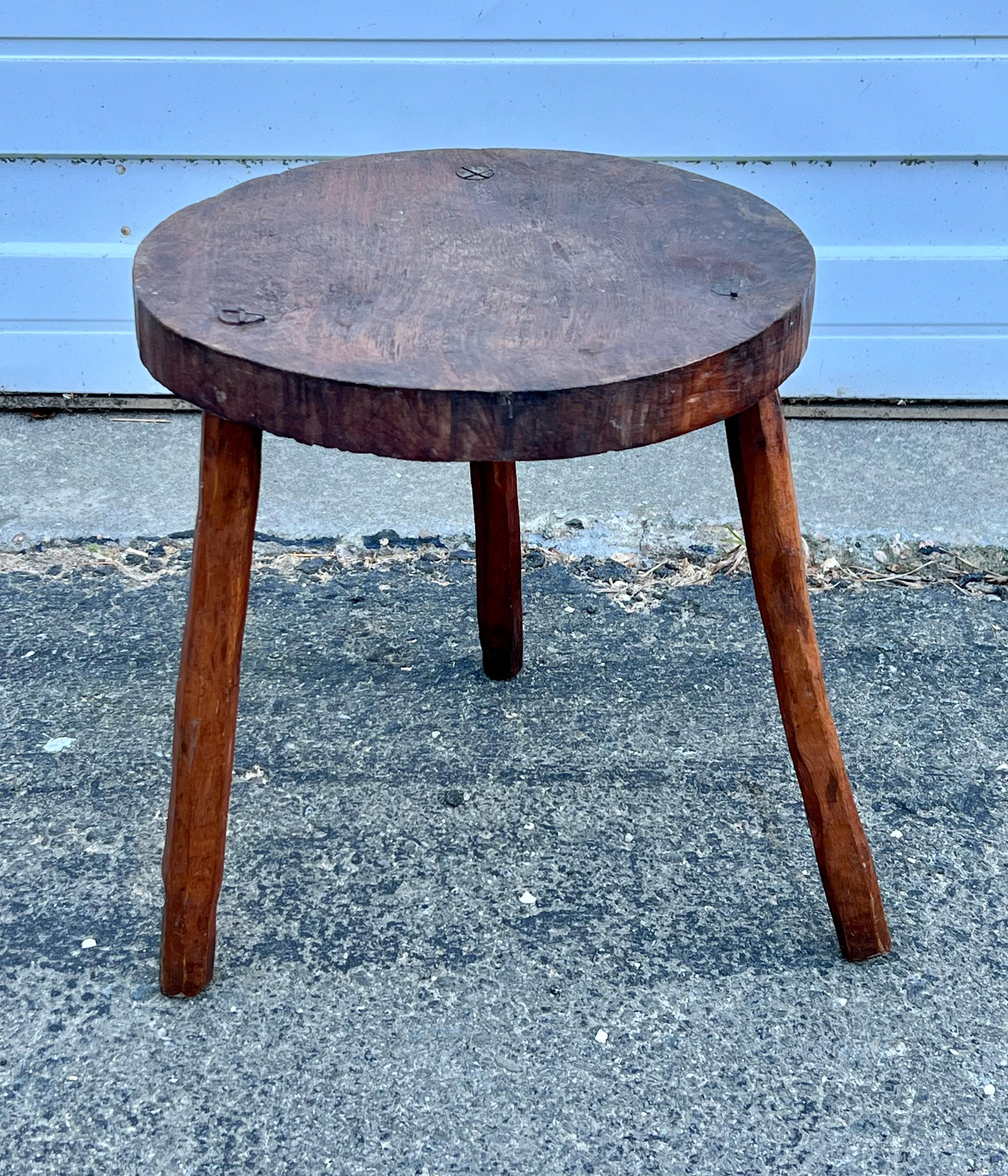19th Century Low-Legged Joint Stool  In Good Condition For Sale In Nantucket, MA
