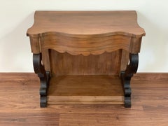 19th Century Low Pair of Console Tables or Nightstands in Mahogany