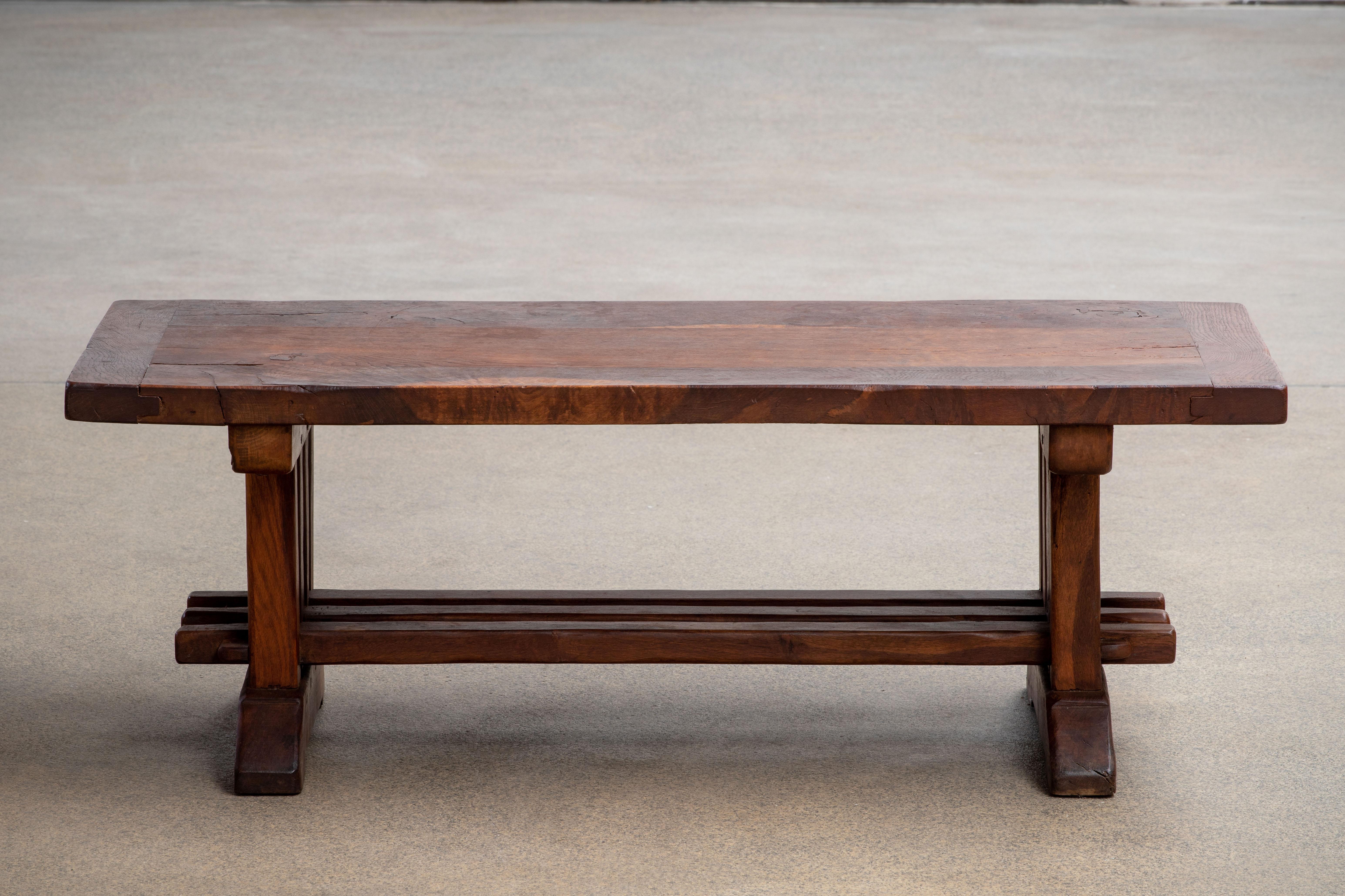 19th Century Low Table Antique Sofa Table Coffee Table/ Rustic For Sale 2